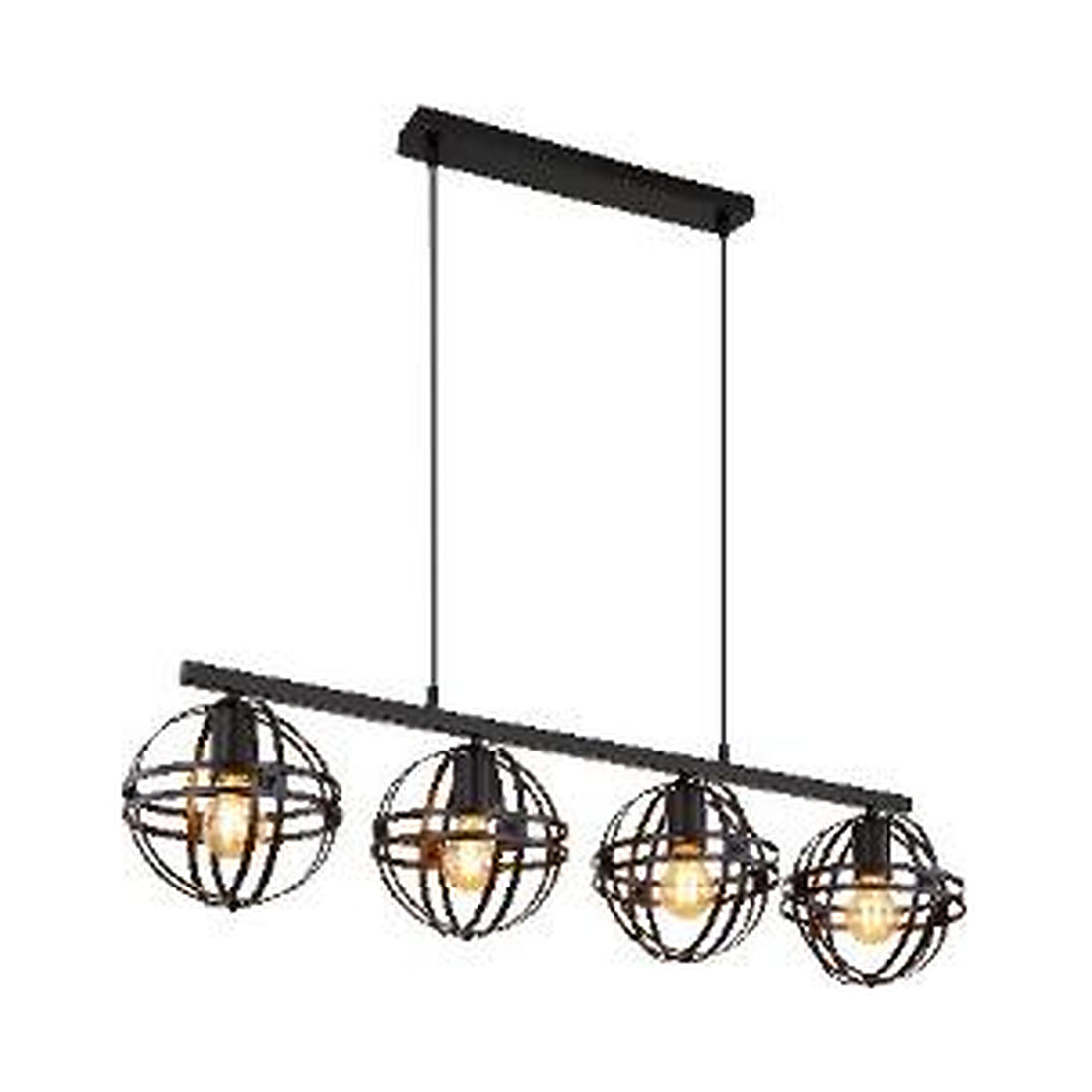 GLOBO Pendant Light Black 4xE27 15639-4H1 - square hero product image