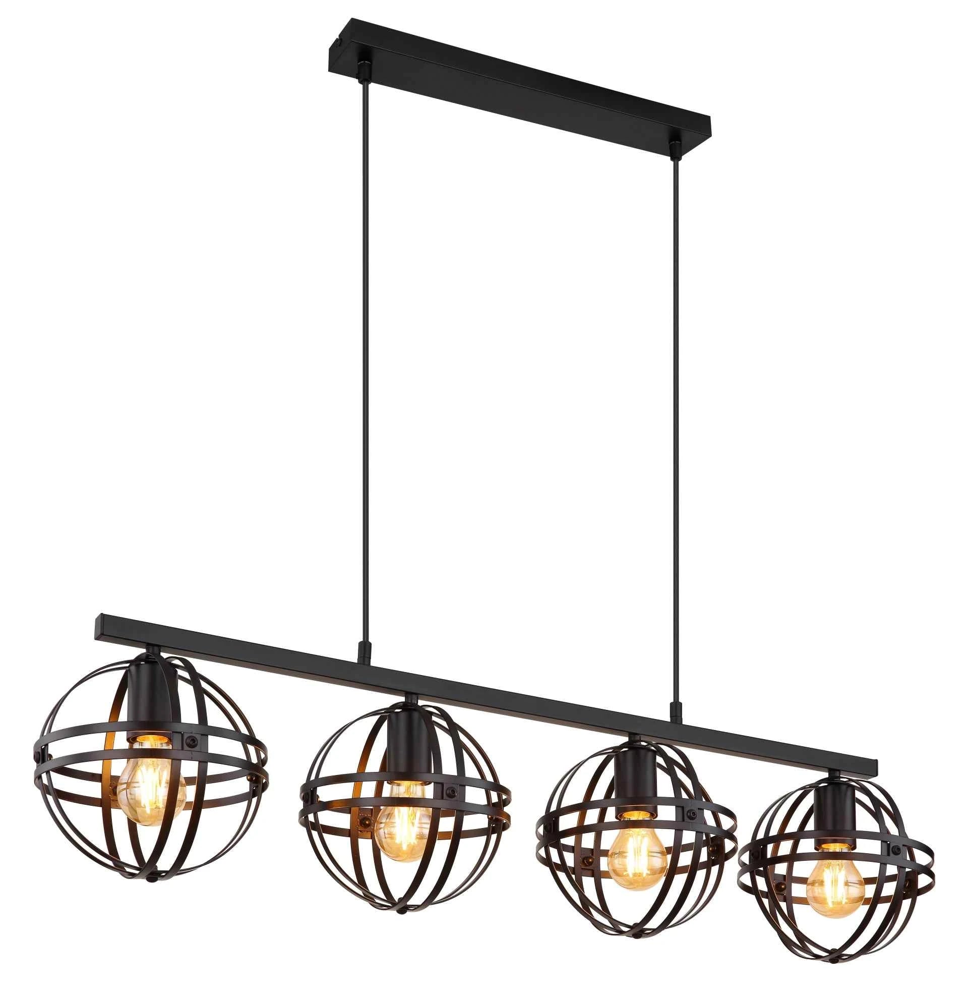 GLOBO Pendant Light Black 4xE27 15639-4H1 | Buy in Kenya | Red Rhino