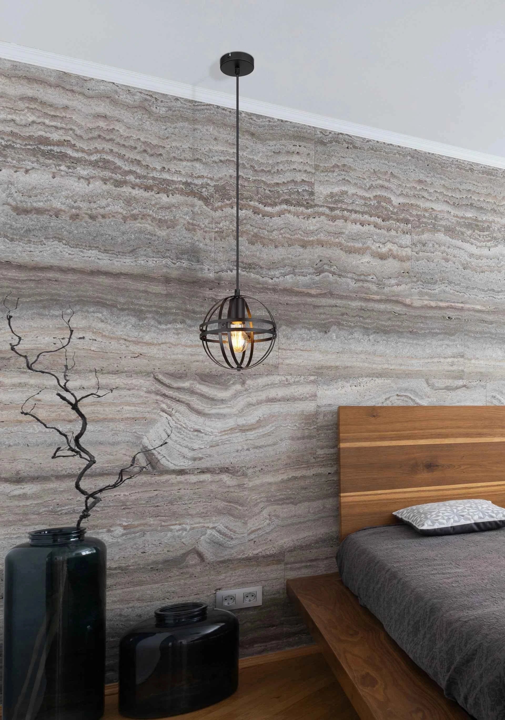 GLOBO Pendant Light Black E27 15639H | Buy in Kenya | Red Rhino
