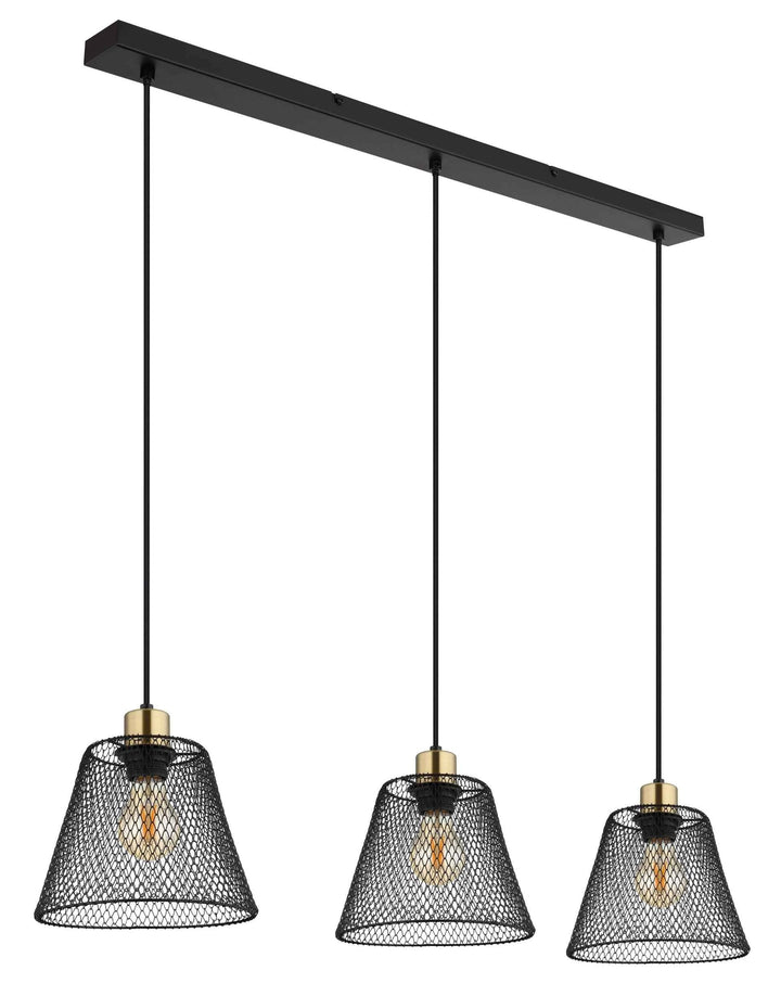 GLOBO Pendant Light Black Gold Antique Mesh 3xE27 15646-3H | Buy in Kenya | Red Rhino