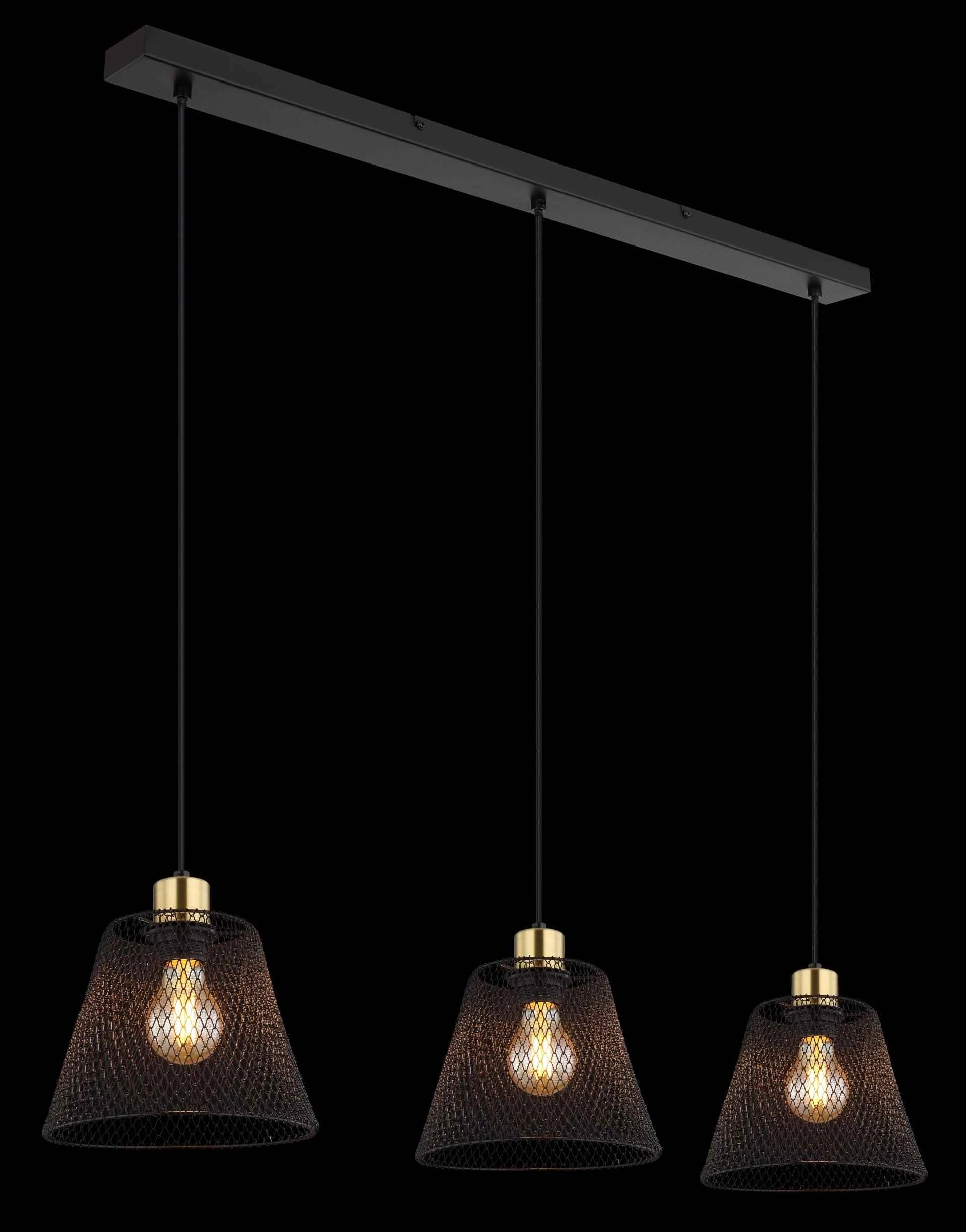 GLOBO Pendant Light Black Gold Antique Mesh 3xE27 15646-3H | Buy in Kenya | Red Rhino