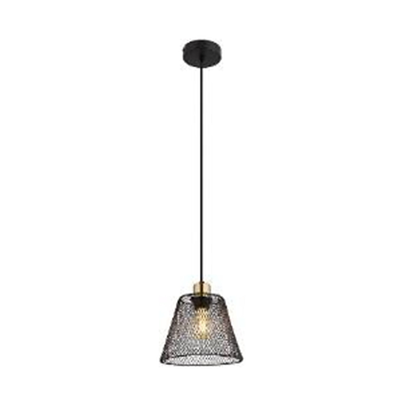 GLOBO Pendant Light Black Gold Antique Mesh E27 15646H - square hero product image