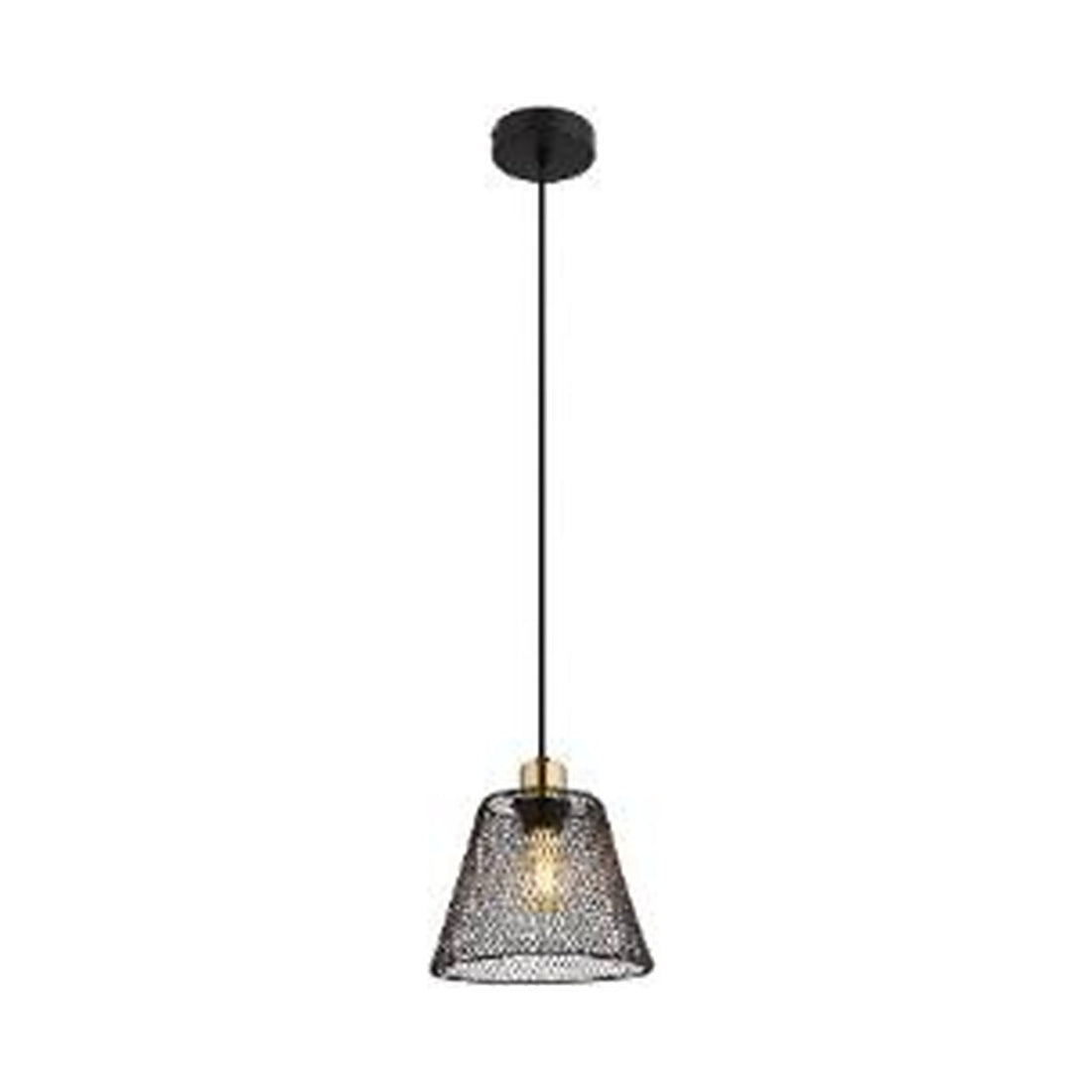 GLOBO Pendant Light Black Gold Antique Mesh E27 15646H - square hero product image