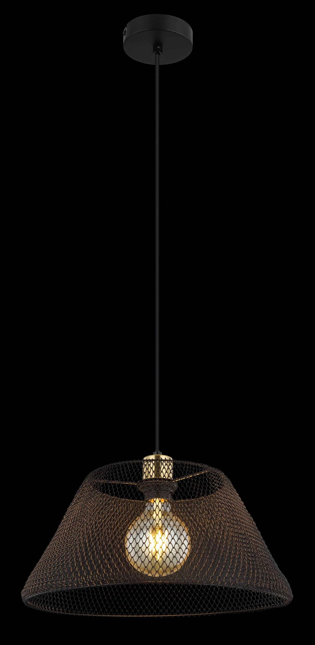 GLOBO Pendant Light Black Gold Antique Mesh E27 15646H1 | Buy in Kenya | Red Rhino