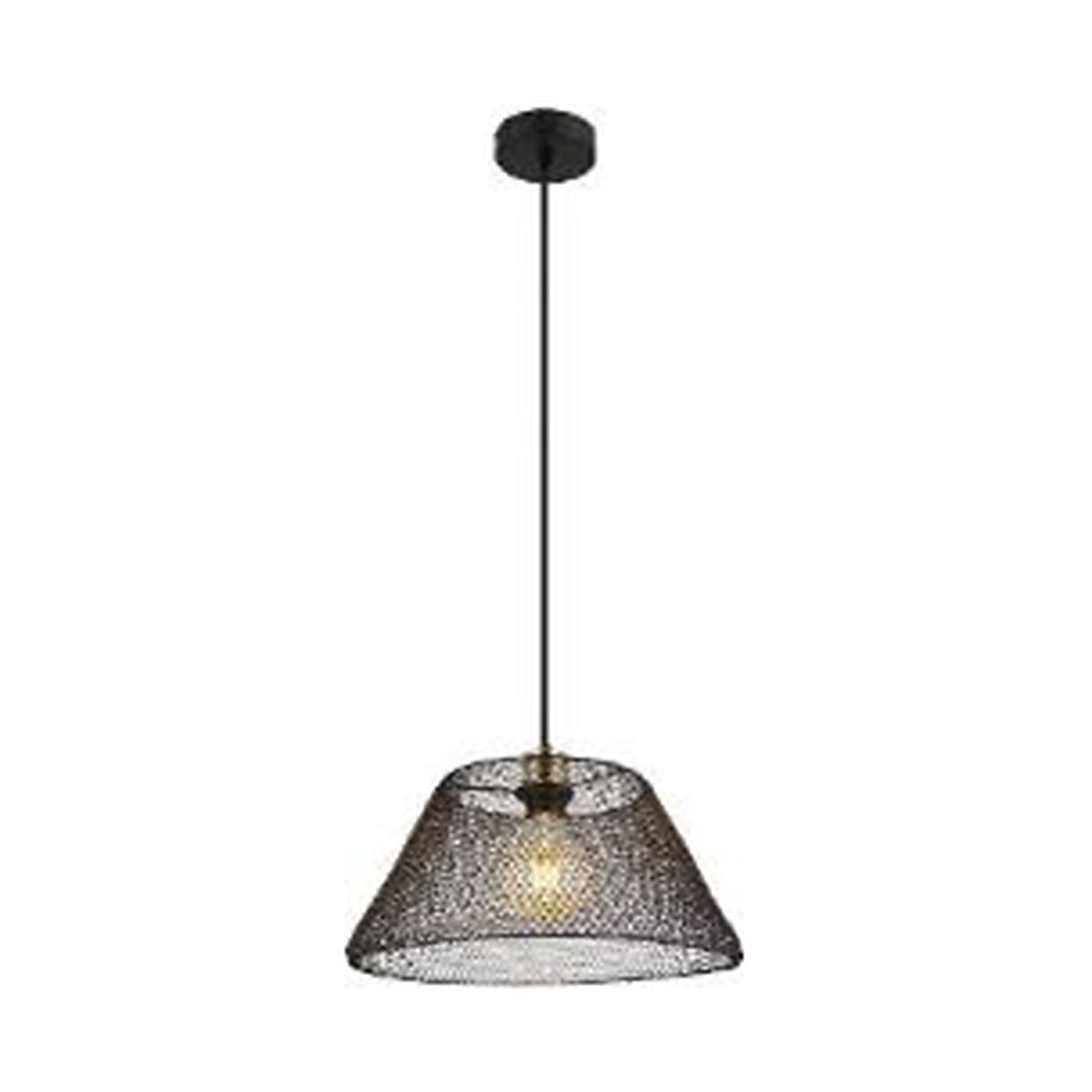 GLOBO Pendant Light Black Gold Antique Mesh E27 15646H1 - square hero product image