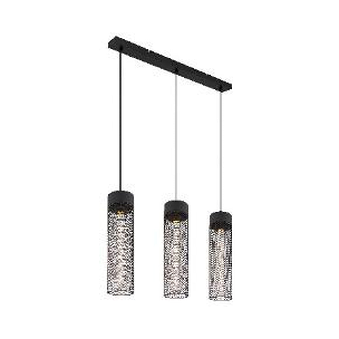 GLOBO Pendant Light Black Mesh 3xE27 15649-3H - square hero product image