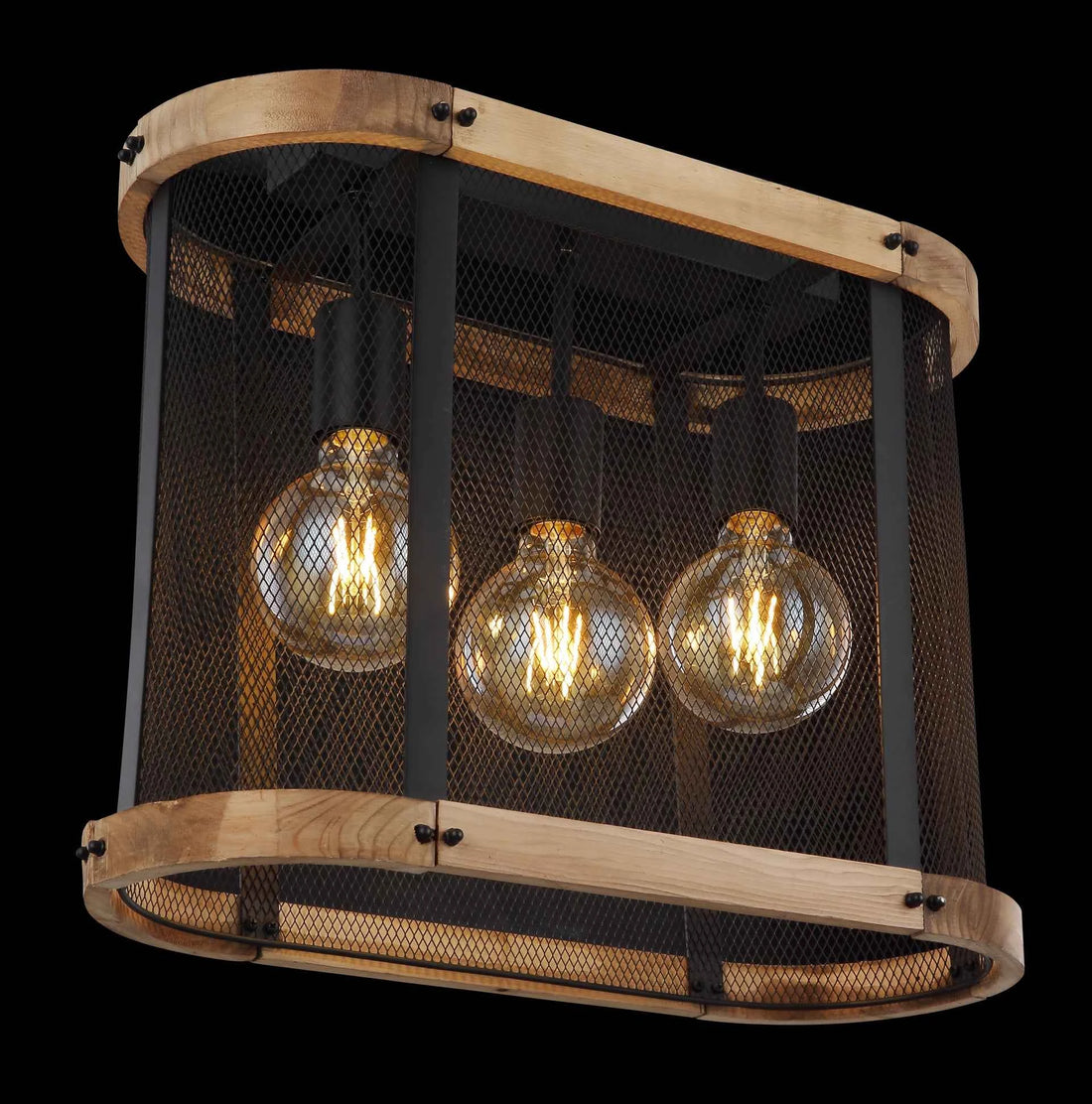 GLOBO Ceiling Lamp Black Dark Wood 3xE27 15661D | Buy in Kenya | Red Rhino