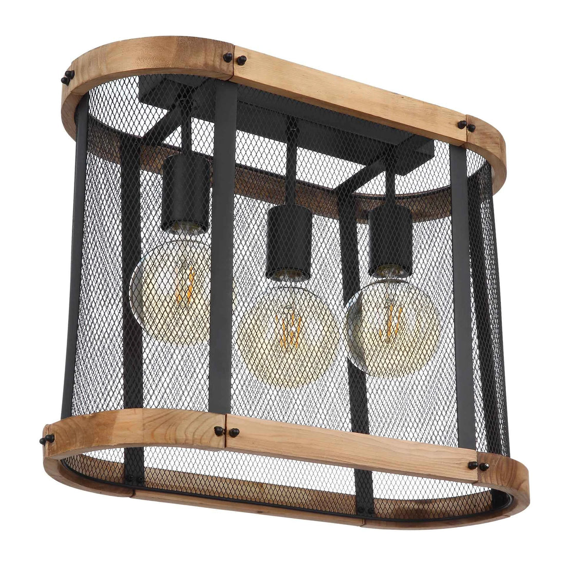 GLOBO Ceiling Lamp Black Dark Wood 3xE27 15661D | Buy in Kenya | Red Rhino