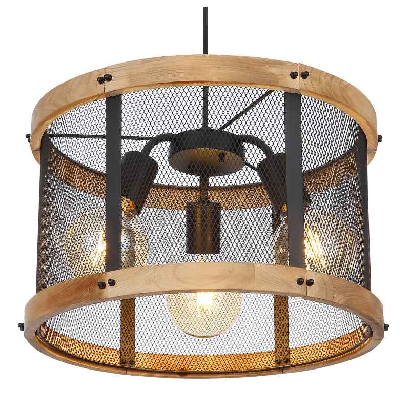 GLOBO Pendant Light Black Dark Wood 3xE27 15661H1 | Buy in Kenya | Red Rhino