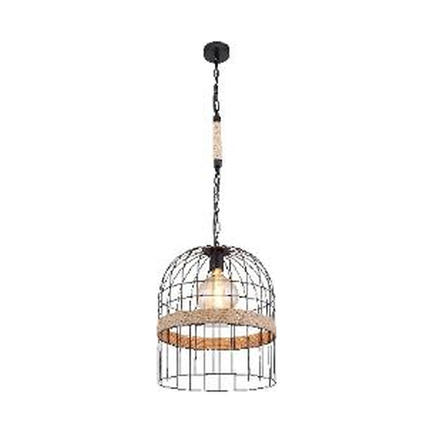 GLOBO Pendant Light Black Brown Chain E27 15677H1 - square hero product image