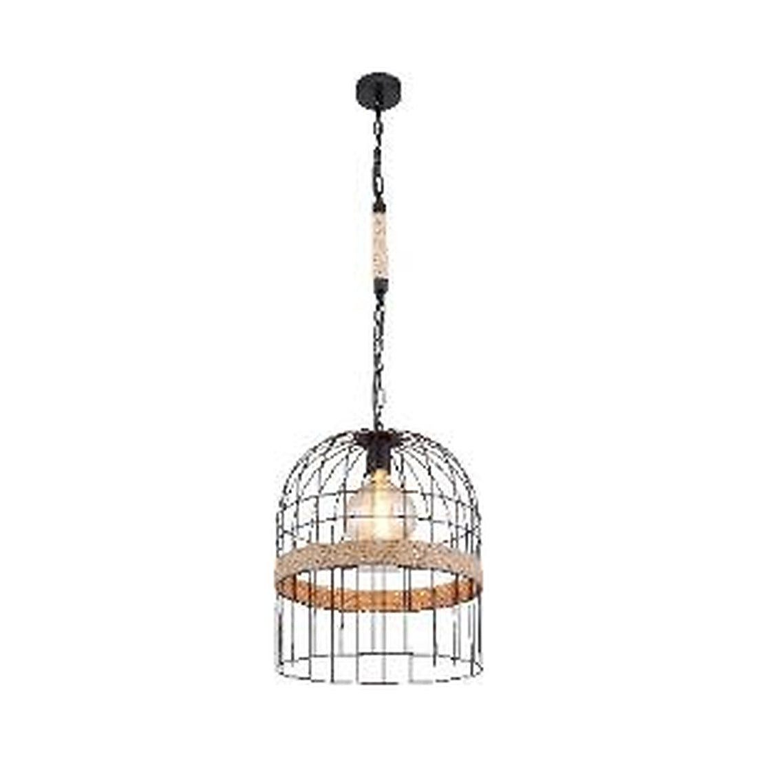 GLOBO Pendant Light Black Brown Chain E27 15677H1 - square hero product image