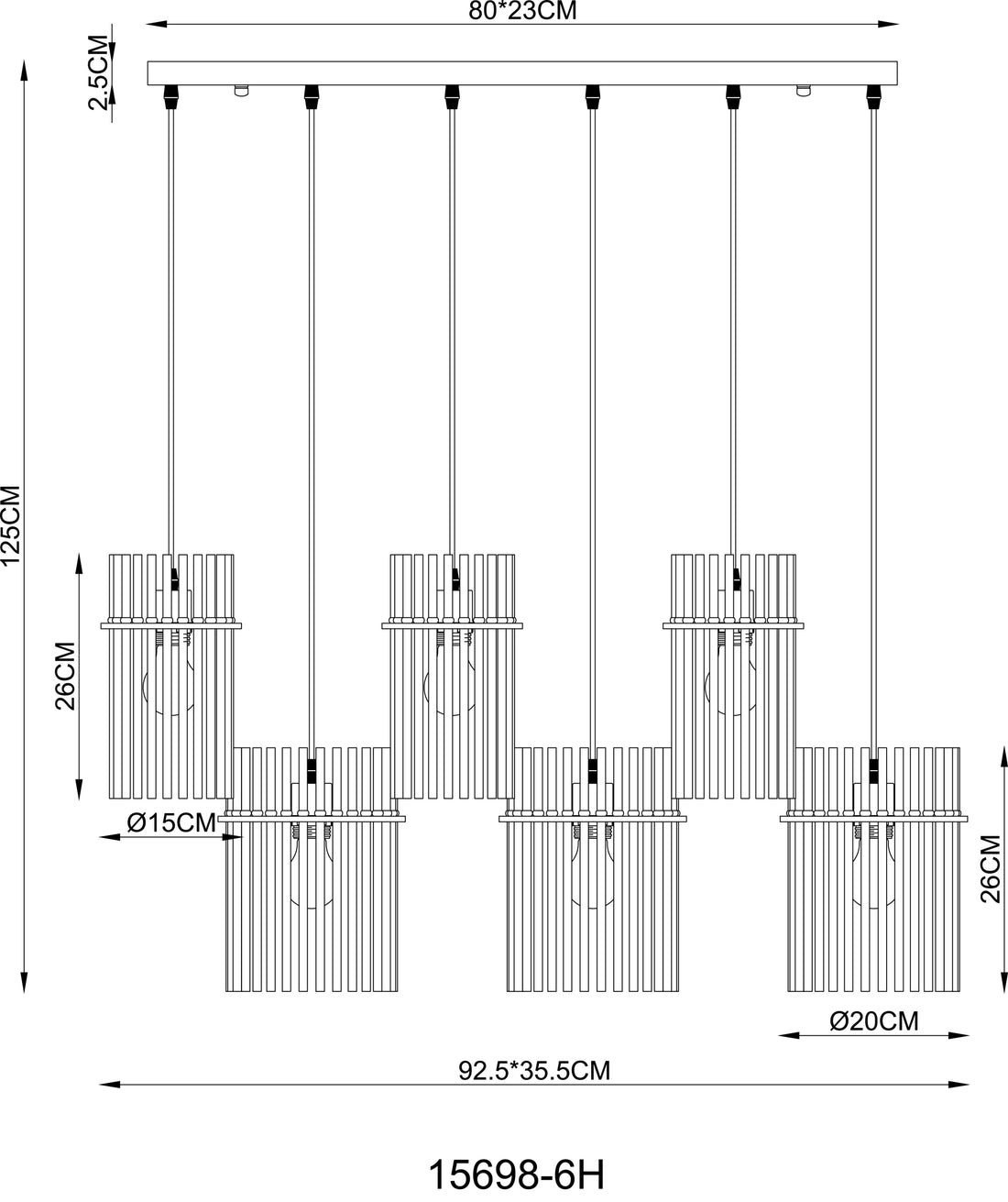 Globo 15698-6H additional product view 5