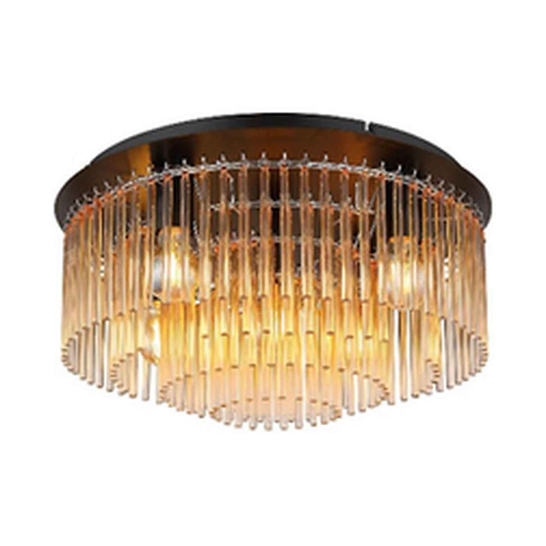 GLOBO Ceiling Lamp Black Chrome Amber Glass 5xE27 15698D1A | Buy in Kenya | Red Rhino