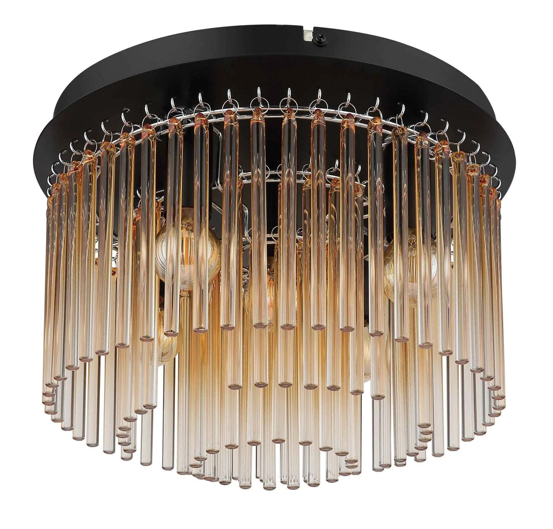 GLOBO Ceiling Light Chrome Amber Glass 5xE14 15698DA | Buy in Kenya | Red Rhino