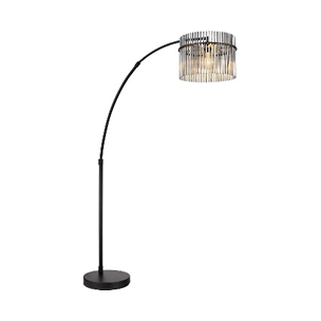 GLOBO Floor Lamp Black Smoky Glass E27 15698S1 - square hero product image