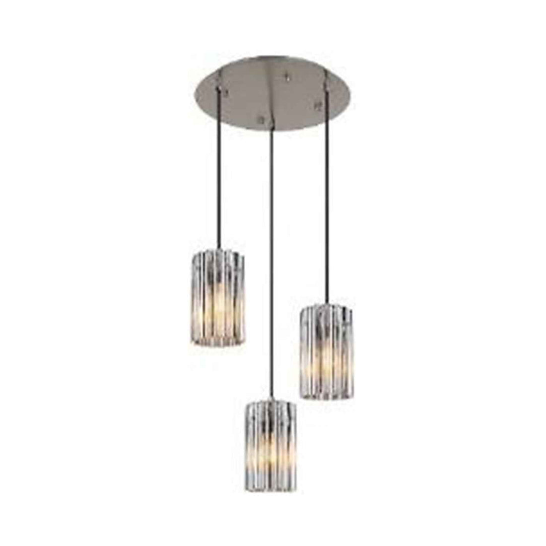 GLOBO Pendant Light Nickel Matt Clear Satin Glass 3xE27 15747-3H | Buy in Kenya | Red Rhino