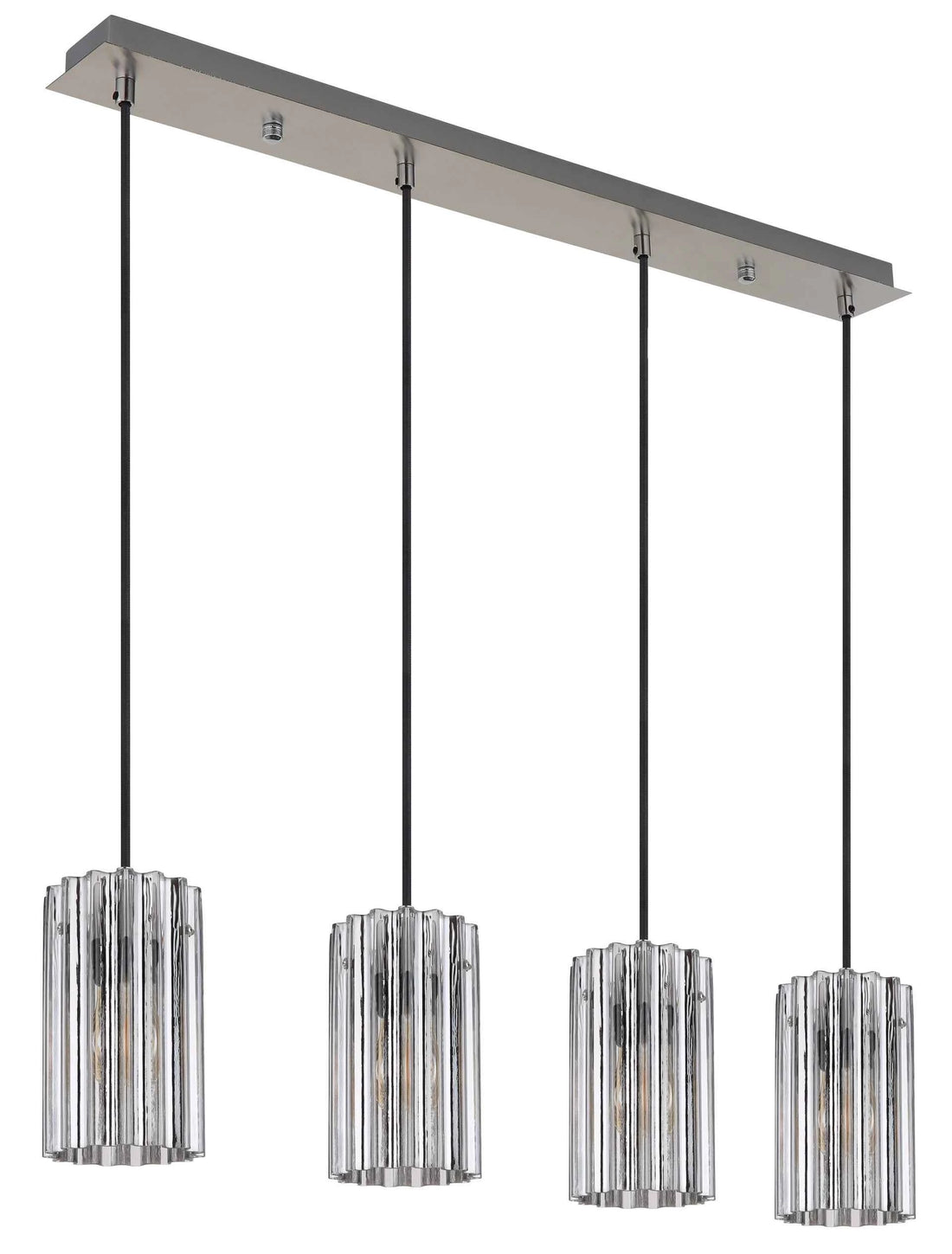GLOBO Pendant Light Nickel Matt Clear Satin Glass 4xE27 15747-4H | Buy in Kenya | Red Rhino