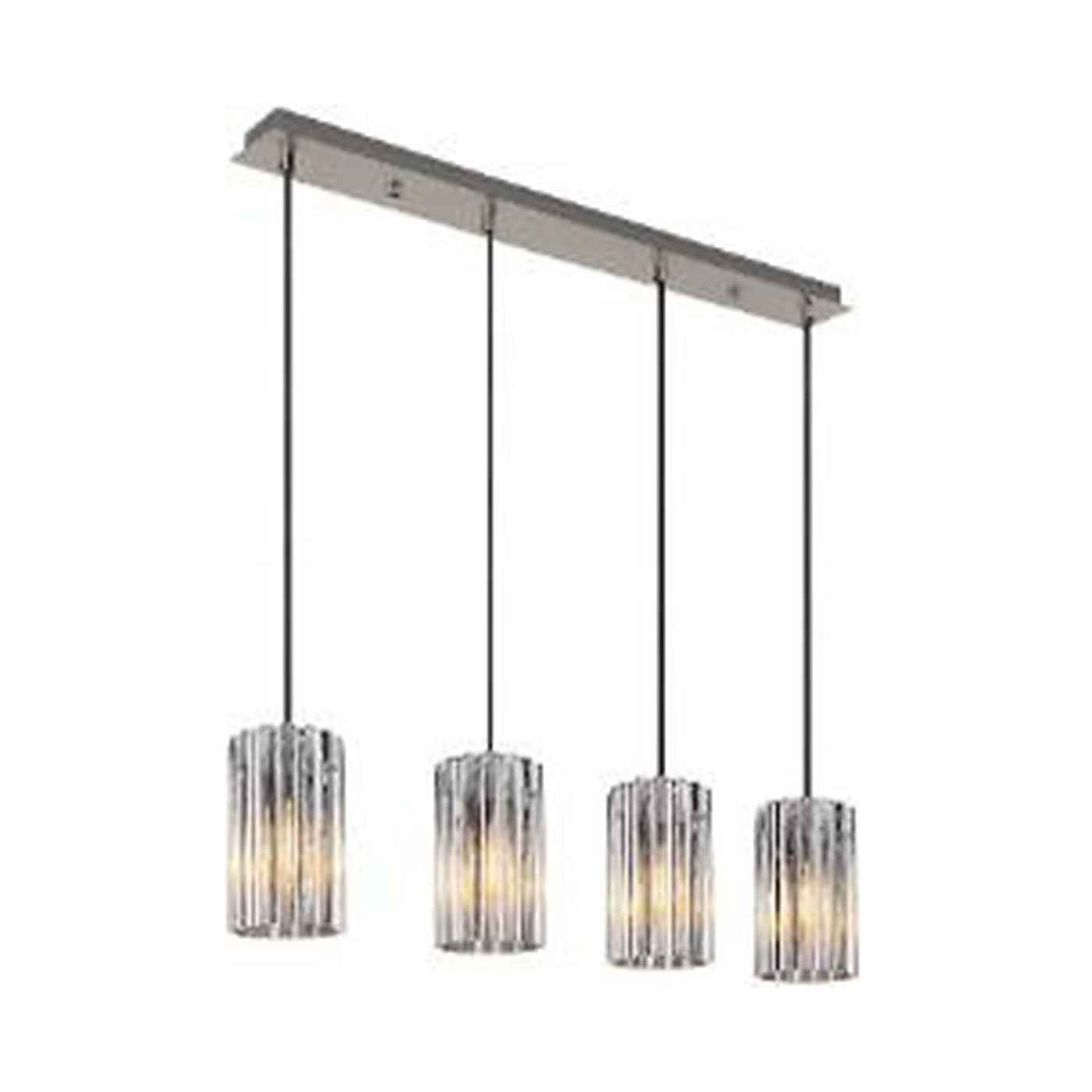 GLOBO Pendant Light Nickel Matt Clear Satin Glass 4xE27 15747-4H | Buy in Kenya | Red Rhino
