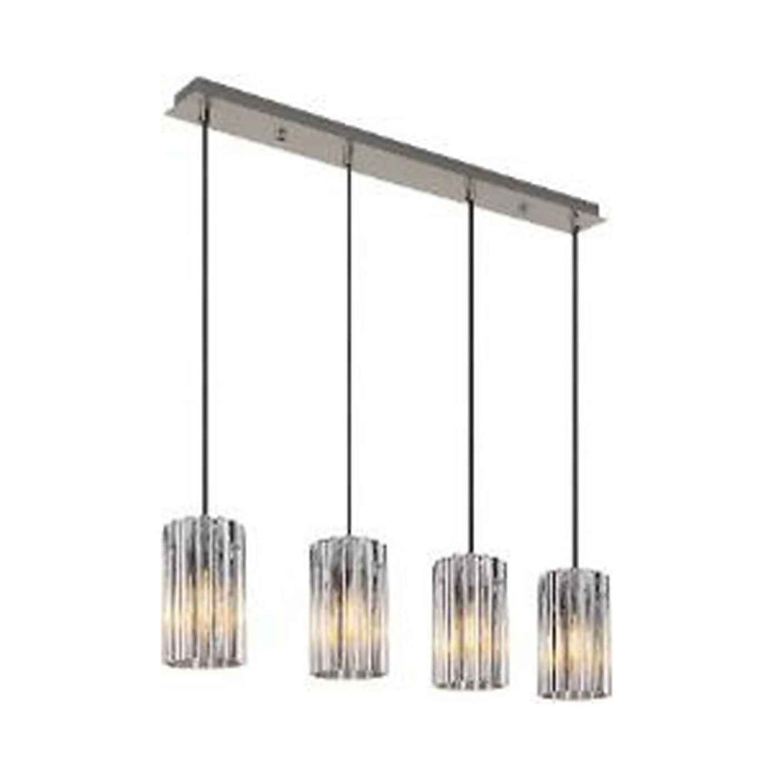 GLOBO Pendant Light Nickel Matt Clear Satin Glass 4xE27 15747-4H | Buy in Kenya | Red Rhino