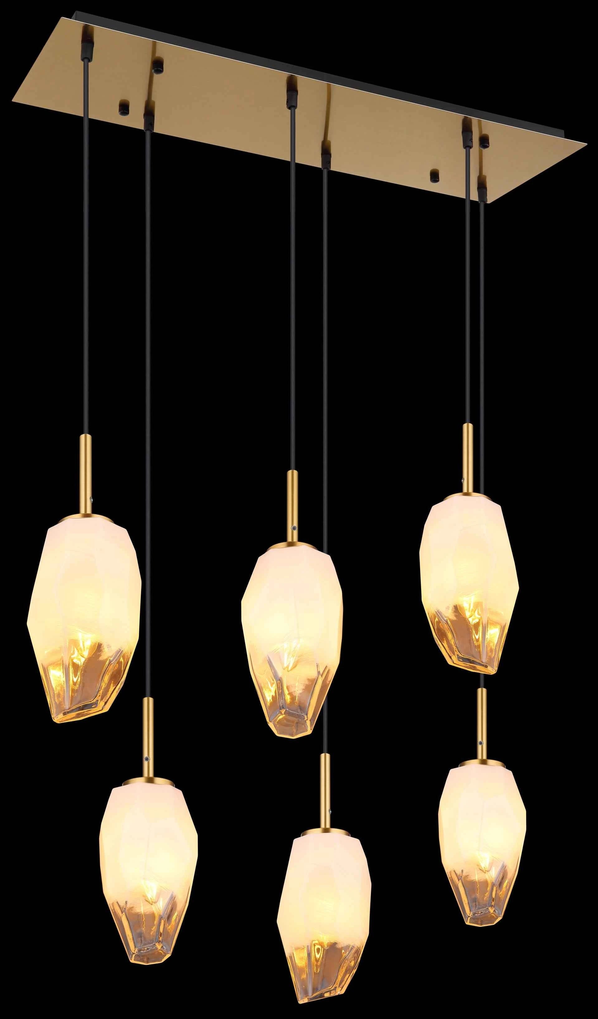GLOBO Pendant Light Brass Opal Glass 6xE14 15787-6H | Buy in Kenya | Red Rhino