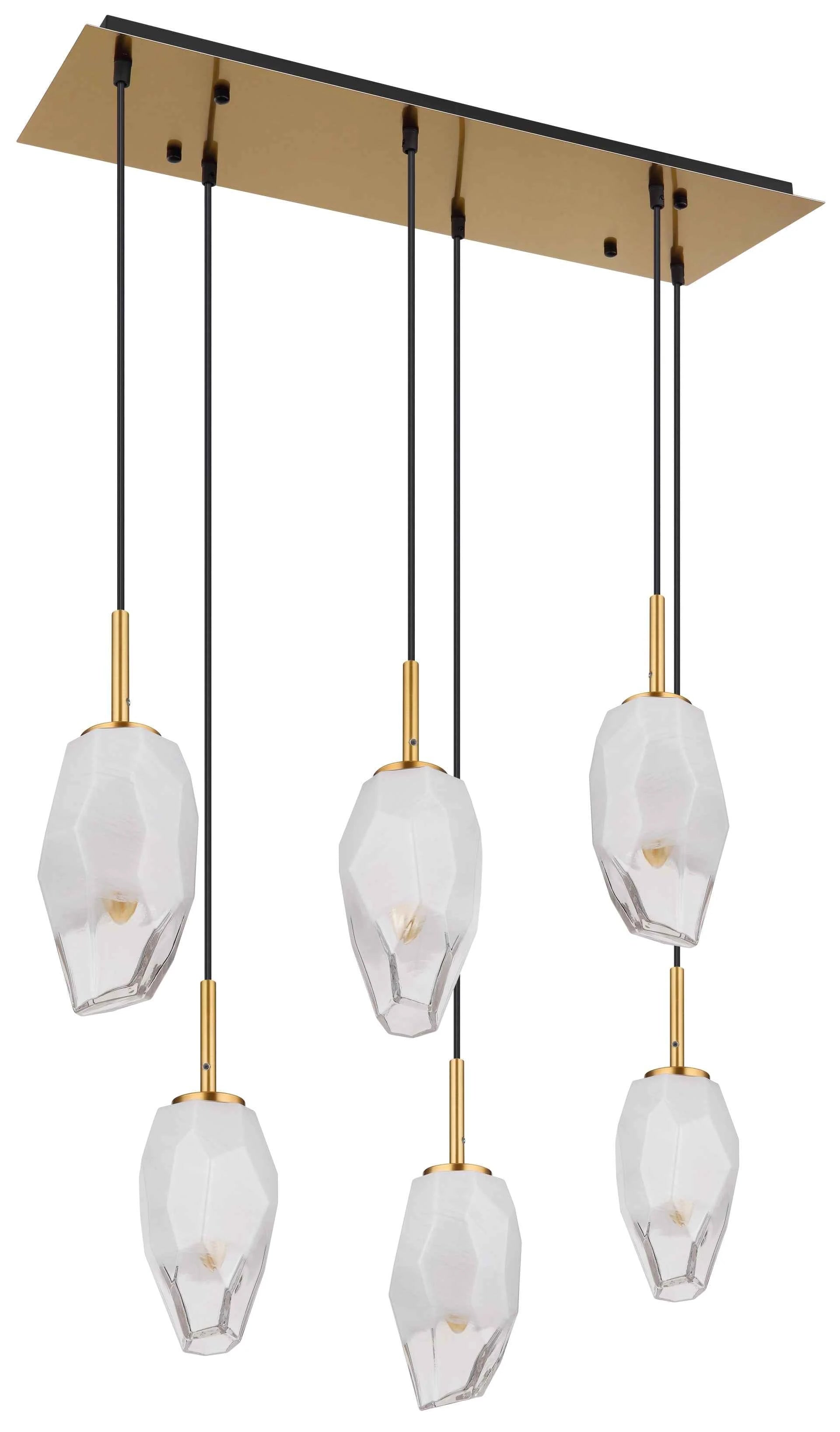 GLOBO Pendant Light Brass Opal Glass 6xE14 15787-6H | Buy in Kenya | Red Rhino