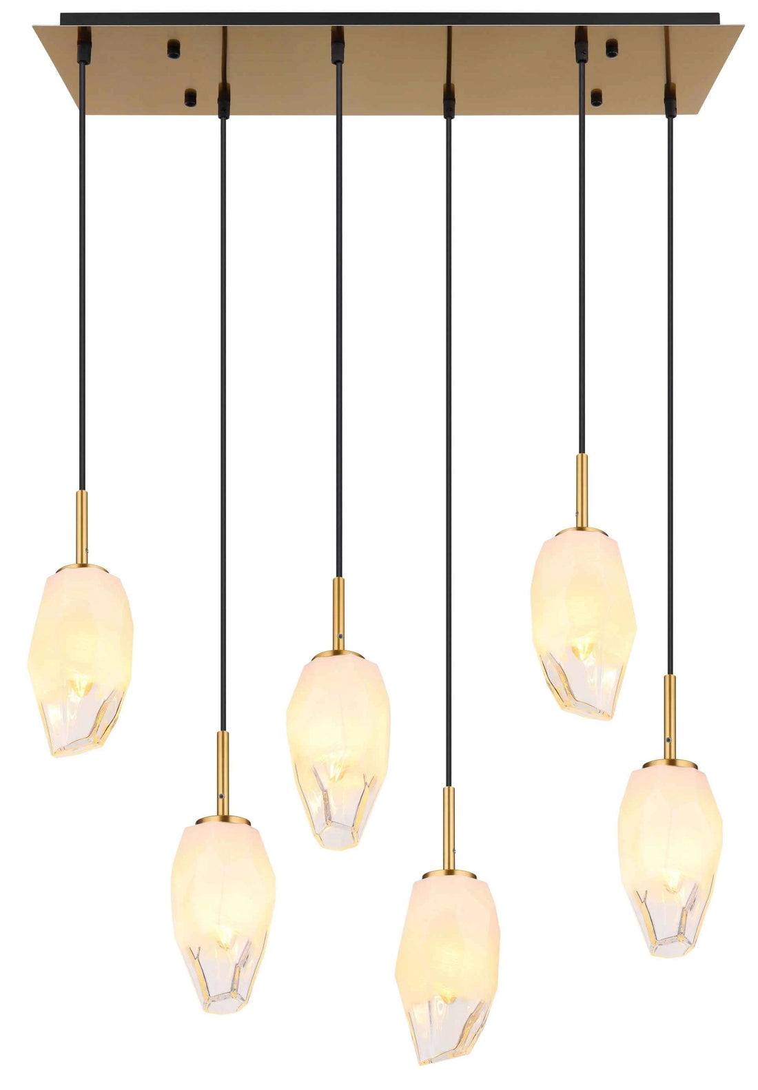 GLOBO Pendant Light Brass Opal Glass 6xE14 15787-6H | Buy in Kenya | Red Rhino
