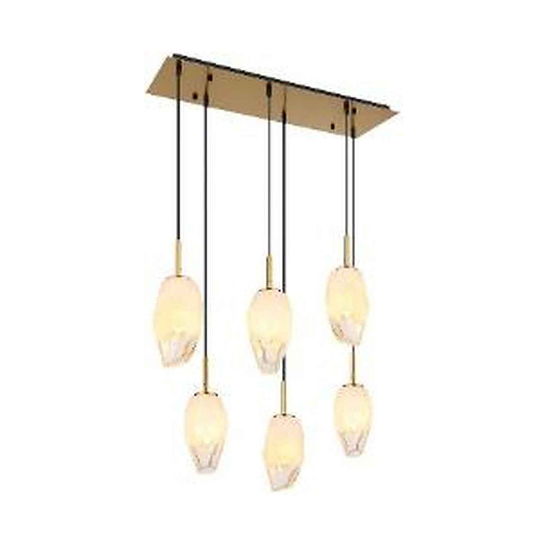 GLOBO Pendant Light Brass Opal Glass 6xE14 15787-6H | Buy in Kenya | Red Rhino