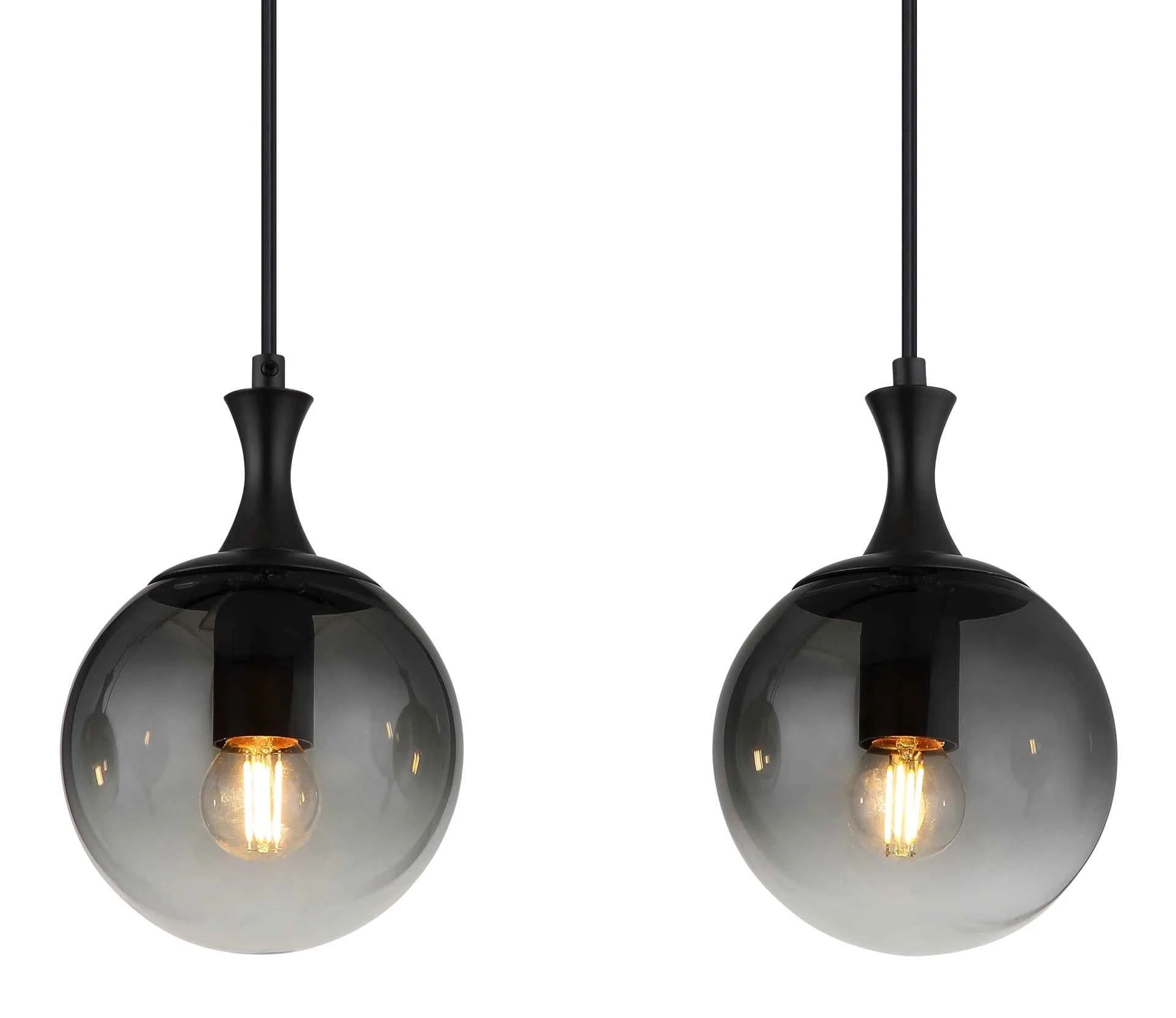 GLOBO Pendant Light Black Smoky Glass 4xE27 15885-4H | Buy in Kenya | Red Rhino