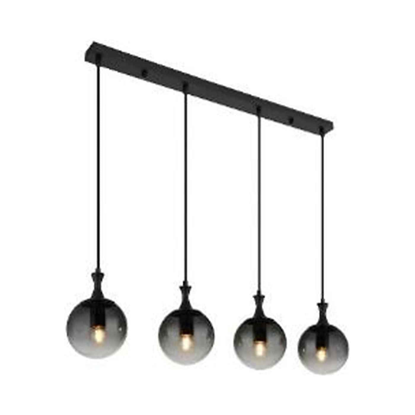 GLOBO Pendant Light Black Smoky Glass 4xE27 15885-4H | Buy in Kenya | Red Rhino