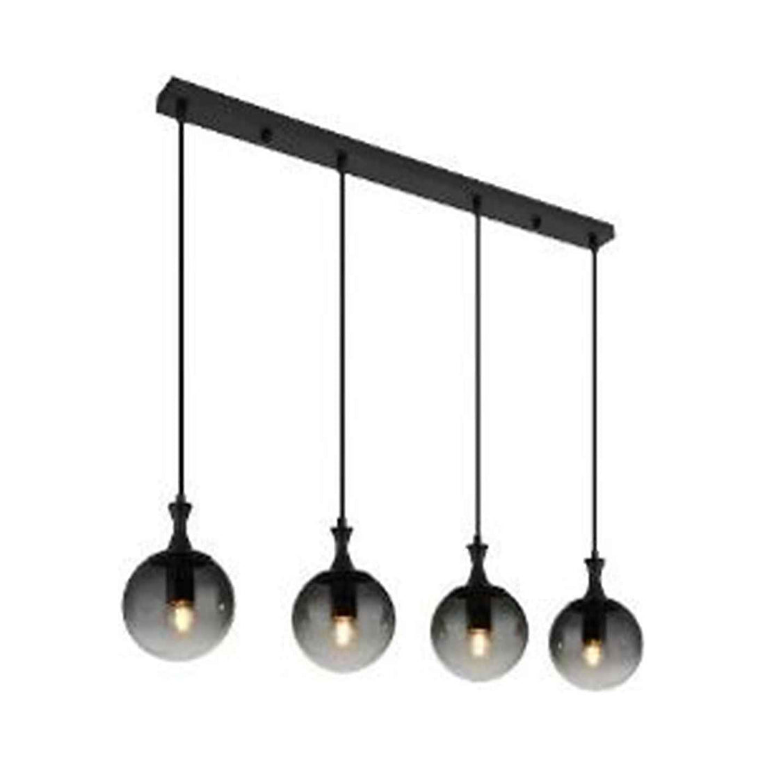 GLOBO Pendant Light Black Smoky Glass 4xE27 15885-4H | Buy in Kenya | Red Rhino
