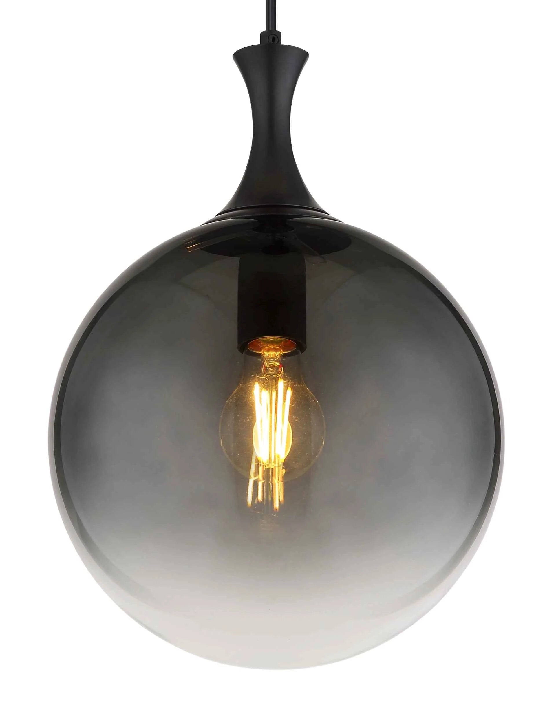GLOBO Pendant Light Black Smoky Glass E27 15885H | Buy in Kenya | Red Rhino