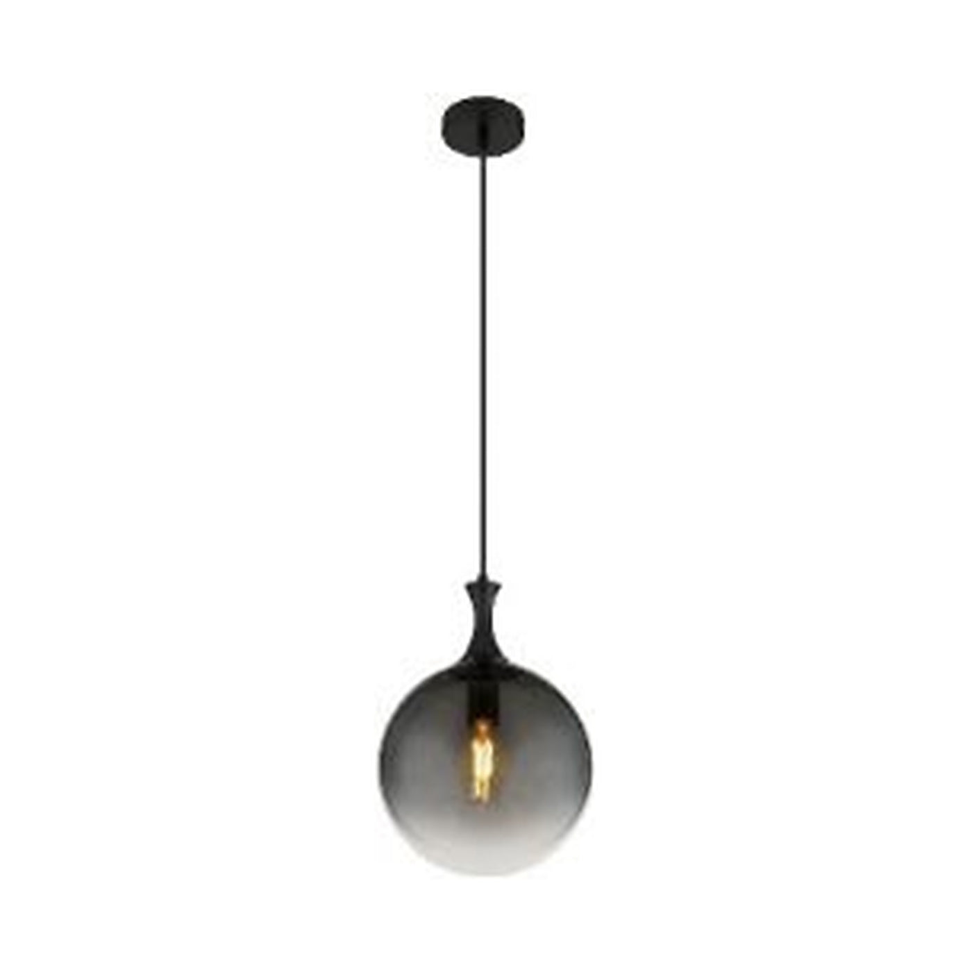GLOBO Pendant Light Black Smoky Glass E27 15885H - square hero product image