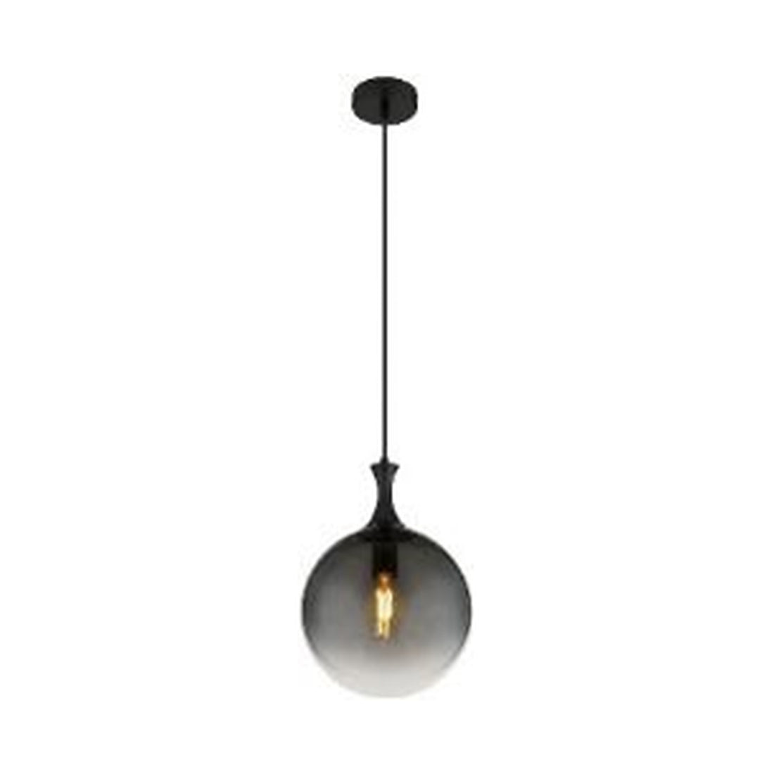 GLOBO Pendant Light Black Smoky Glass E27 15885H - square hero product image
