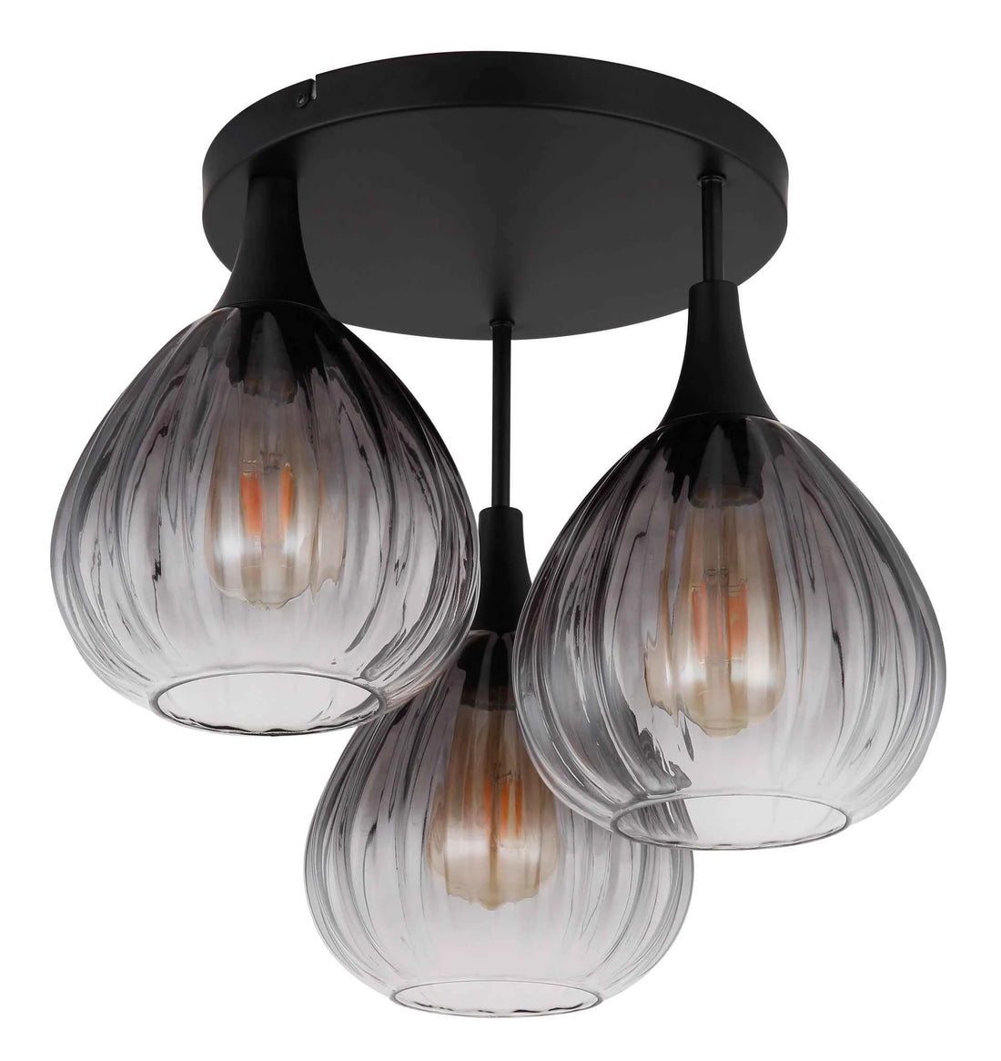 GLOBO Ceiling Light Black Smoked Glass 3xE27 15887-3D | Buy in Kenya | Red Rhino