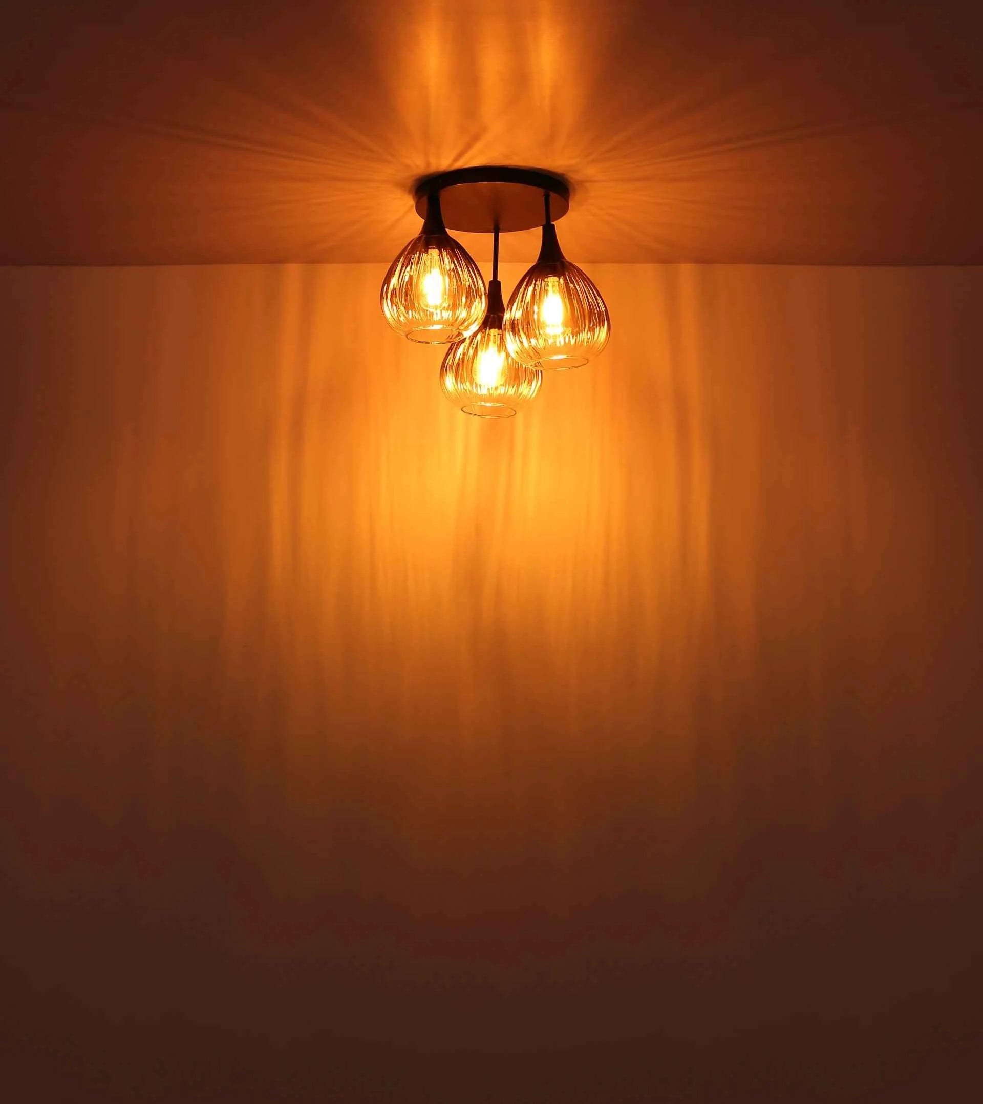 GLOBO Ceiling Light Black Smoked Glass 3xE27 15887-3D | Buy in Kenya | Red Rhino