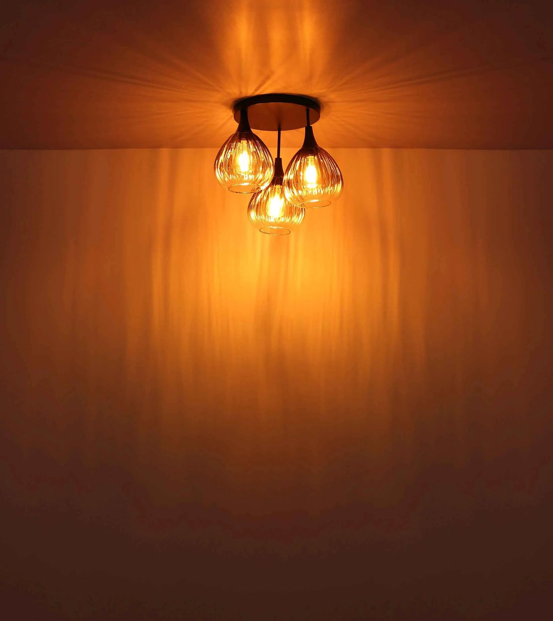 GLOBO Ceiling Light Black Smoked Glass 3xE27 15887-3D | Buy in Kenya | Red Rhino