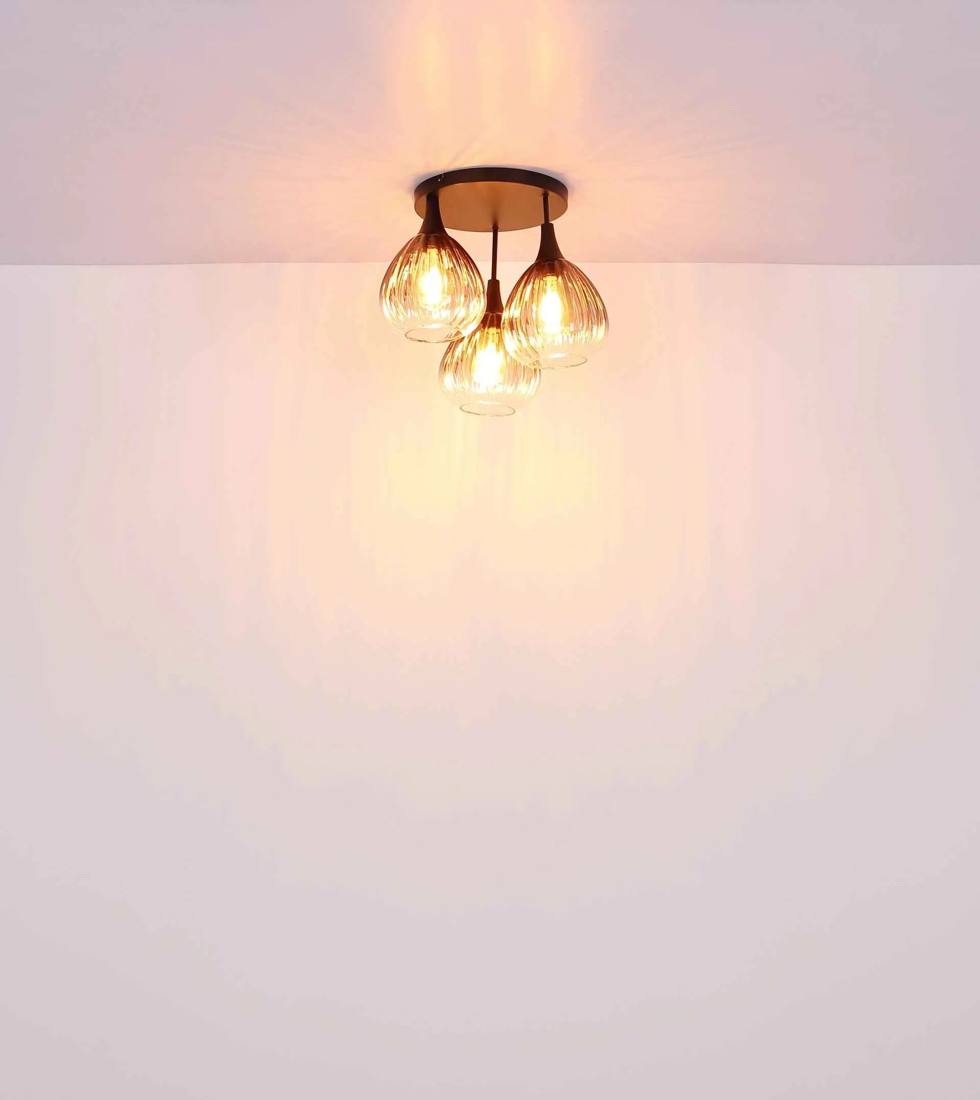 GLOBO Ceiling Light Black Smoked Glass 3xE27 15887-3D | Buy in Kenya | Red Rhino