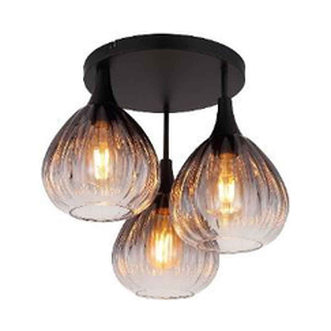 GLOBO Ceiling Light Black Smoked Glass 3xE27 15887-3D | Buy in Kenya | Red Rhino