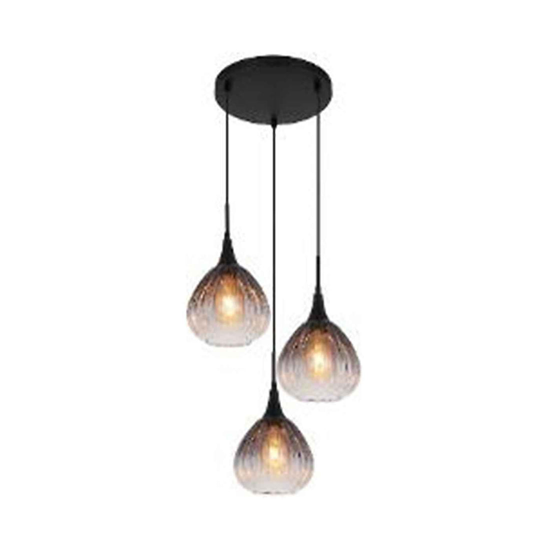 GLOBO Pendant Light Black Smoked Glass 3xE27 15887-3H | Buy in Kenya | Red Rhino