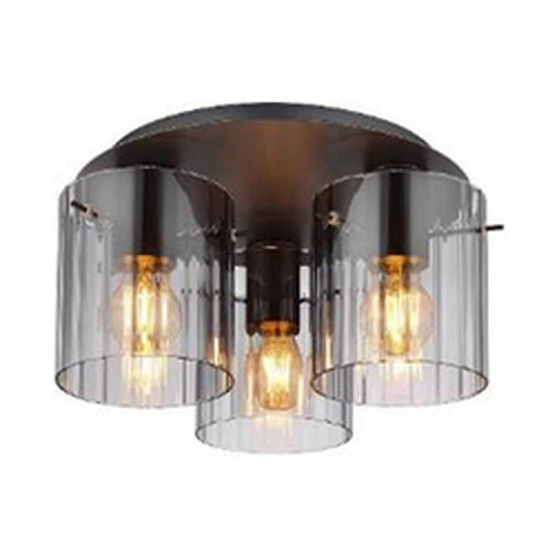 GLOBO Ceiling Light Dark Grey Smoked Glass 3xE27 15904-3D | Buy in Kenya | Red Rhino
