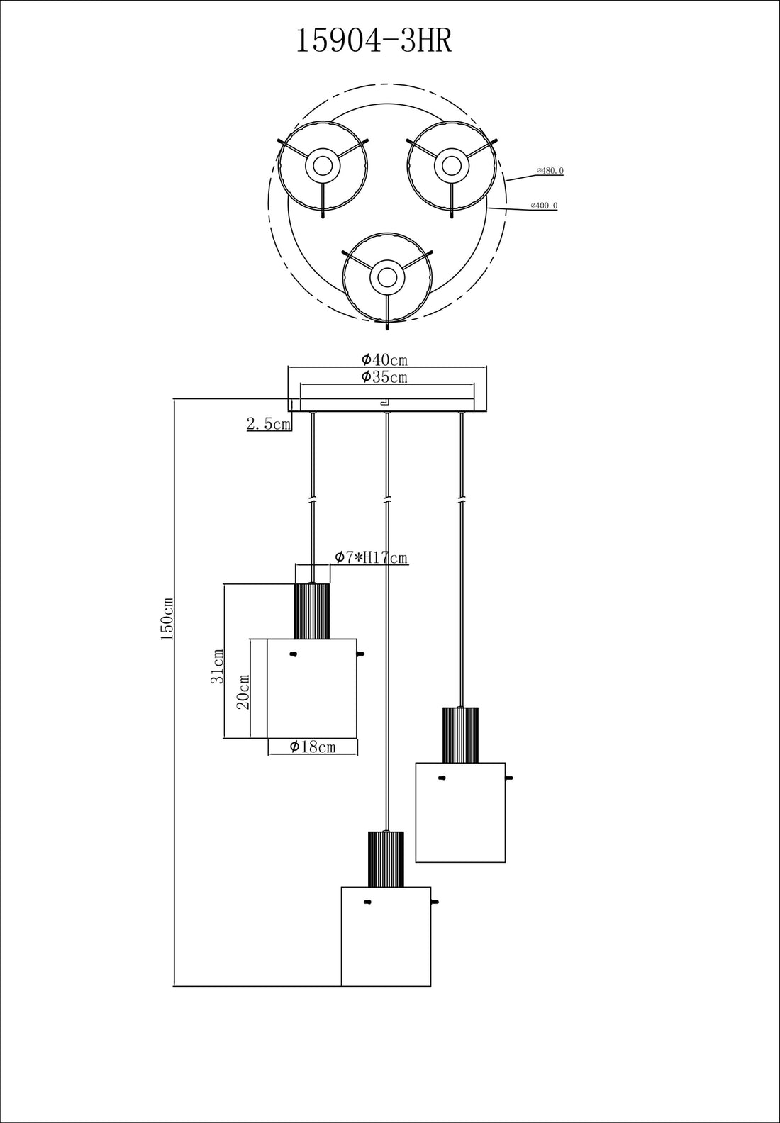 Globo 15904-3HR additional product view 3