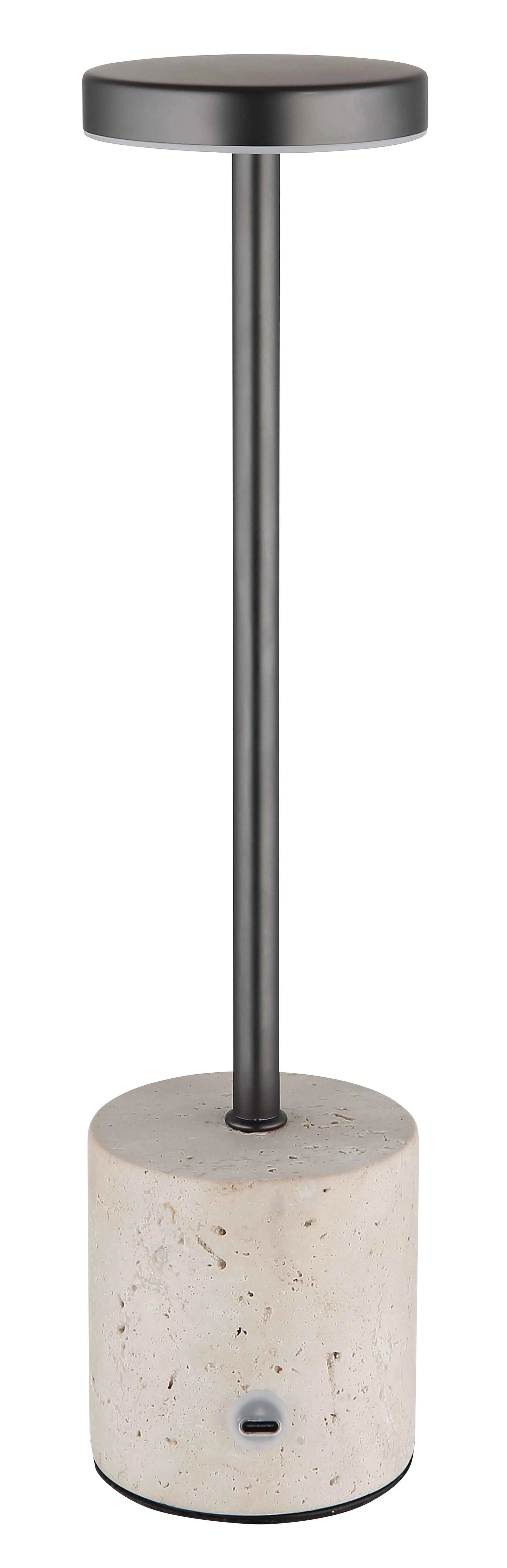 GLOBO Table Lamp Travertine Grey Black Chrome LED 1.2W 21019T | Buy in Kenya | Red Rhino