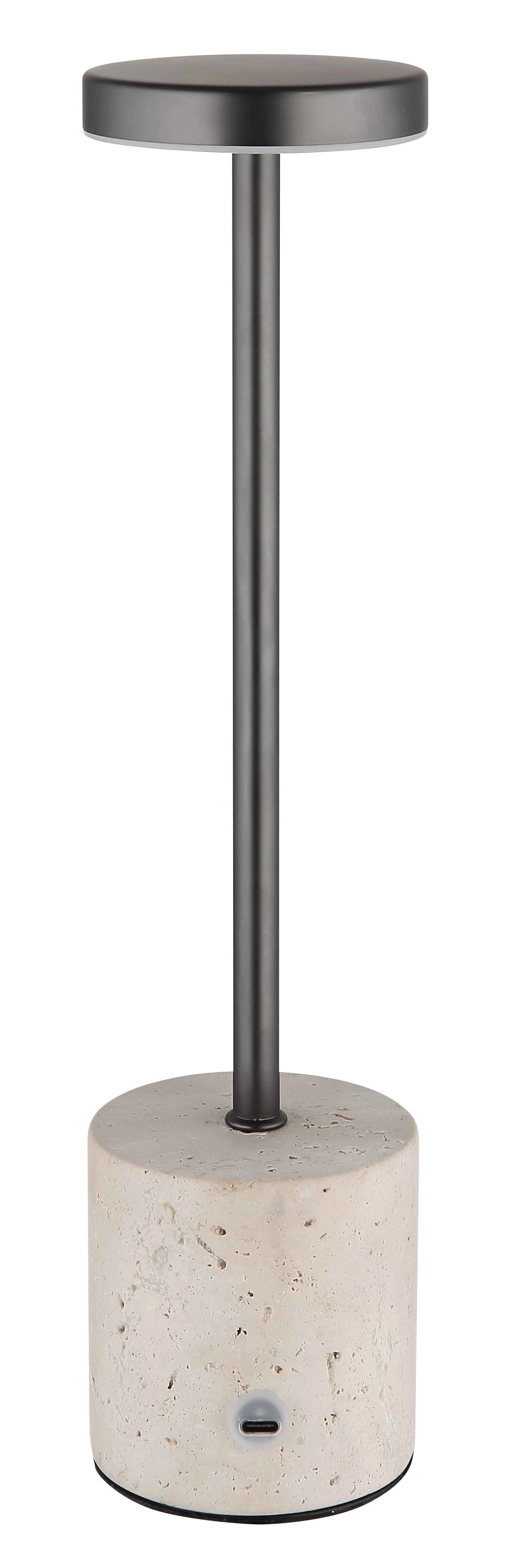 GLOBO Table Lamp Travertine Grey Black Chrome LED 1.2W 21019T | Buy in Kenya | Red Rhino