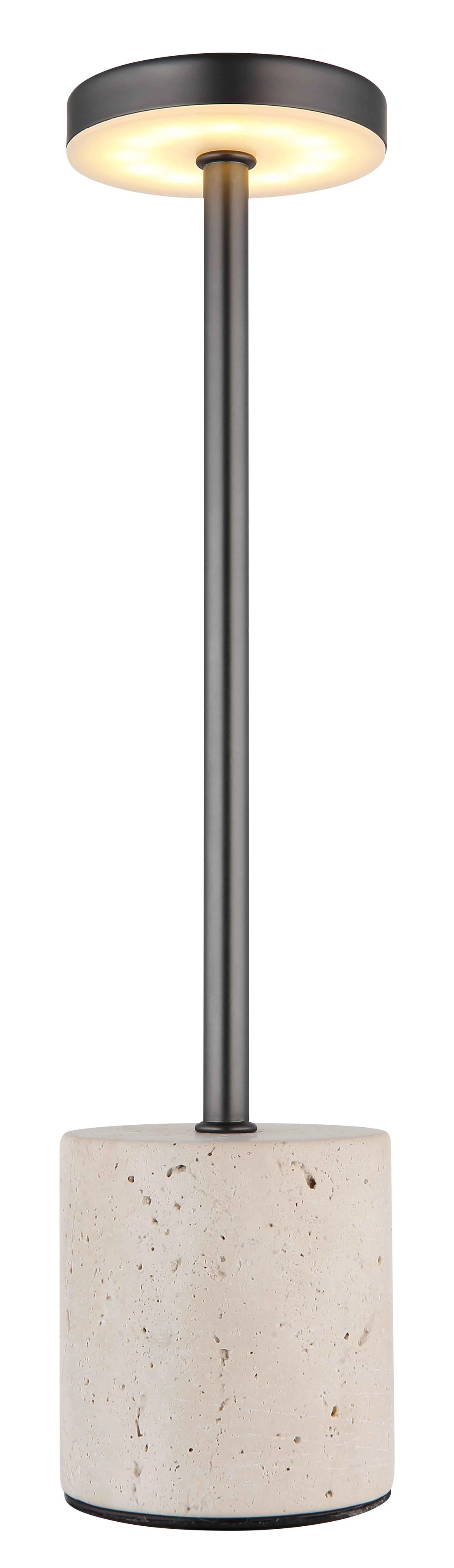 GLOBO Table Lamp Travertine Grey Black Chrome LED 1.2W 21019T | Buy in Kenya | Red Rhino