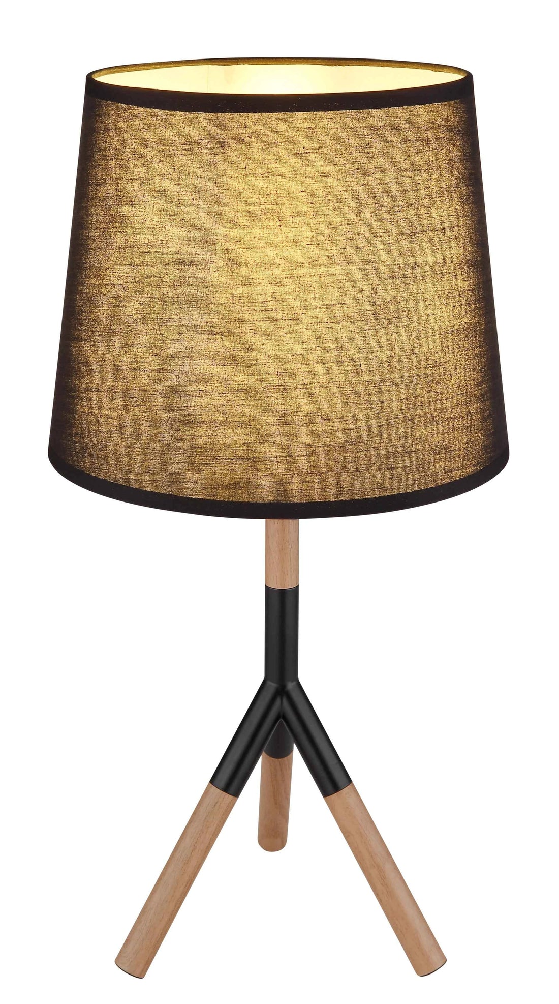 GLOBO Table Lamp Black Wood Look Textile E27 21629T | Buy in Kenya | Red Rhino
