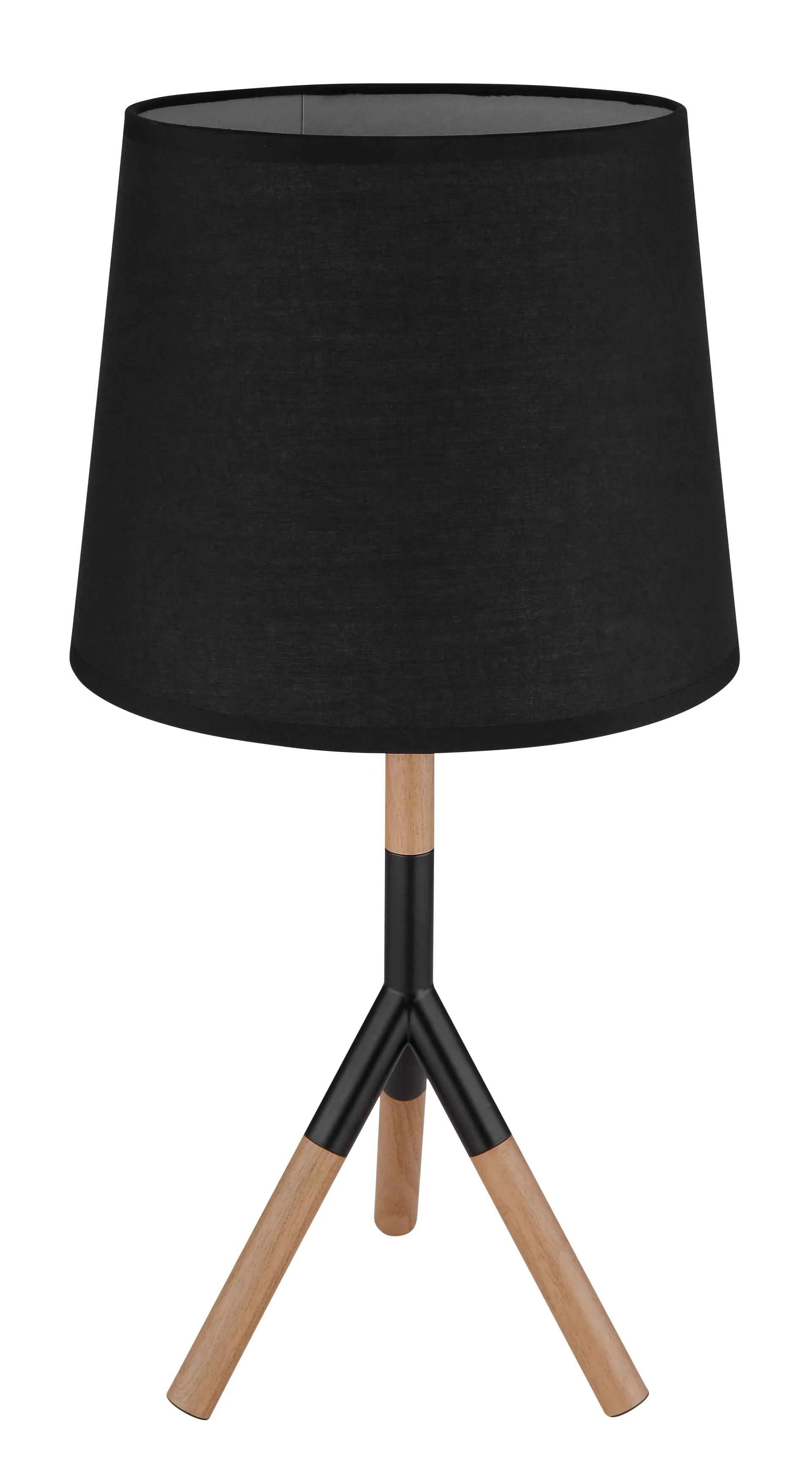 GLOBO Table Lamp Black Wood Look Textile E27 21629T | Buy in Kenya | Red Rhino