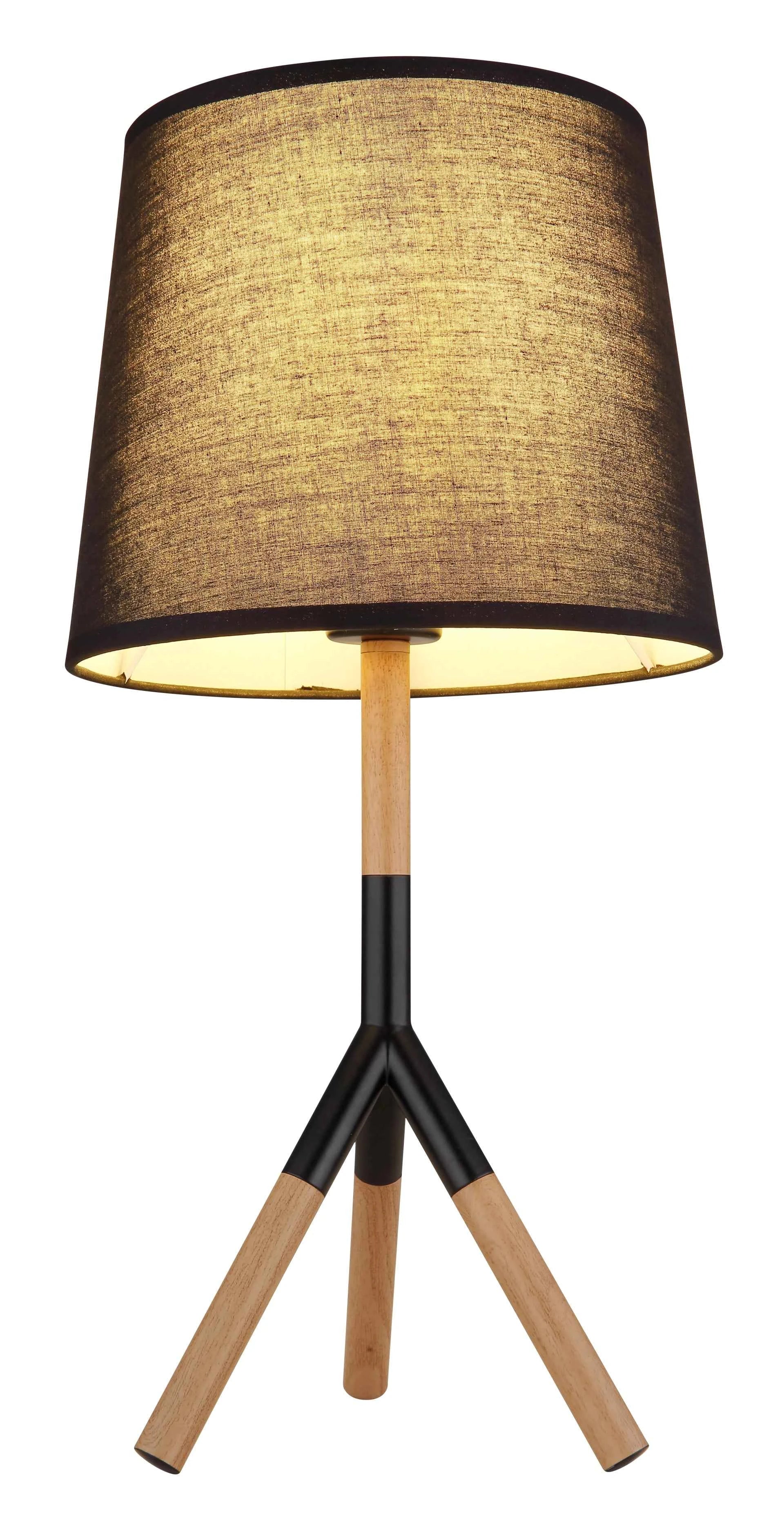 GLOBO Table Lamp Black Wood Look Textile E27 21629T | Buy in Kenya | Red Rhino