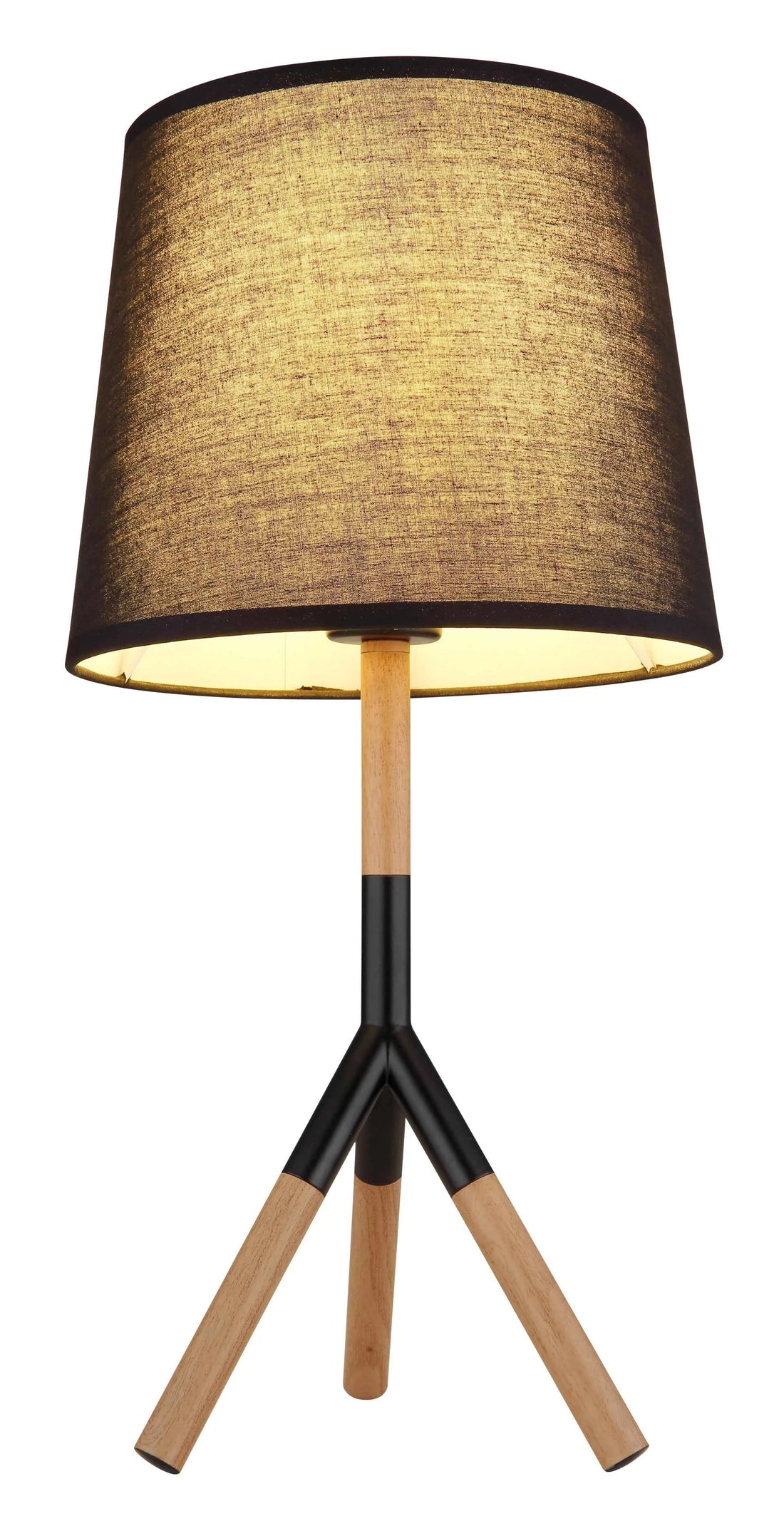 GLOBO Table Lamp Black Wood Look Textile E27 21629T | Buy in Kenya | Red Rhino