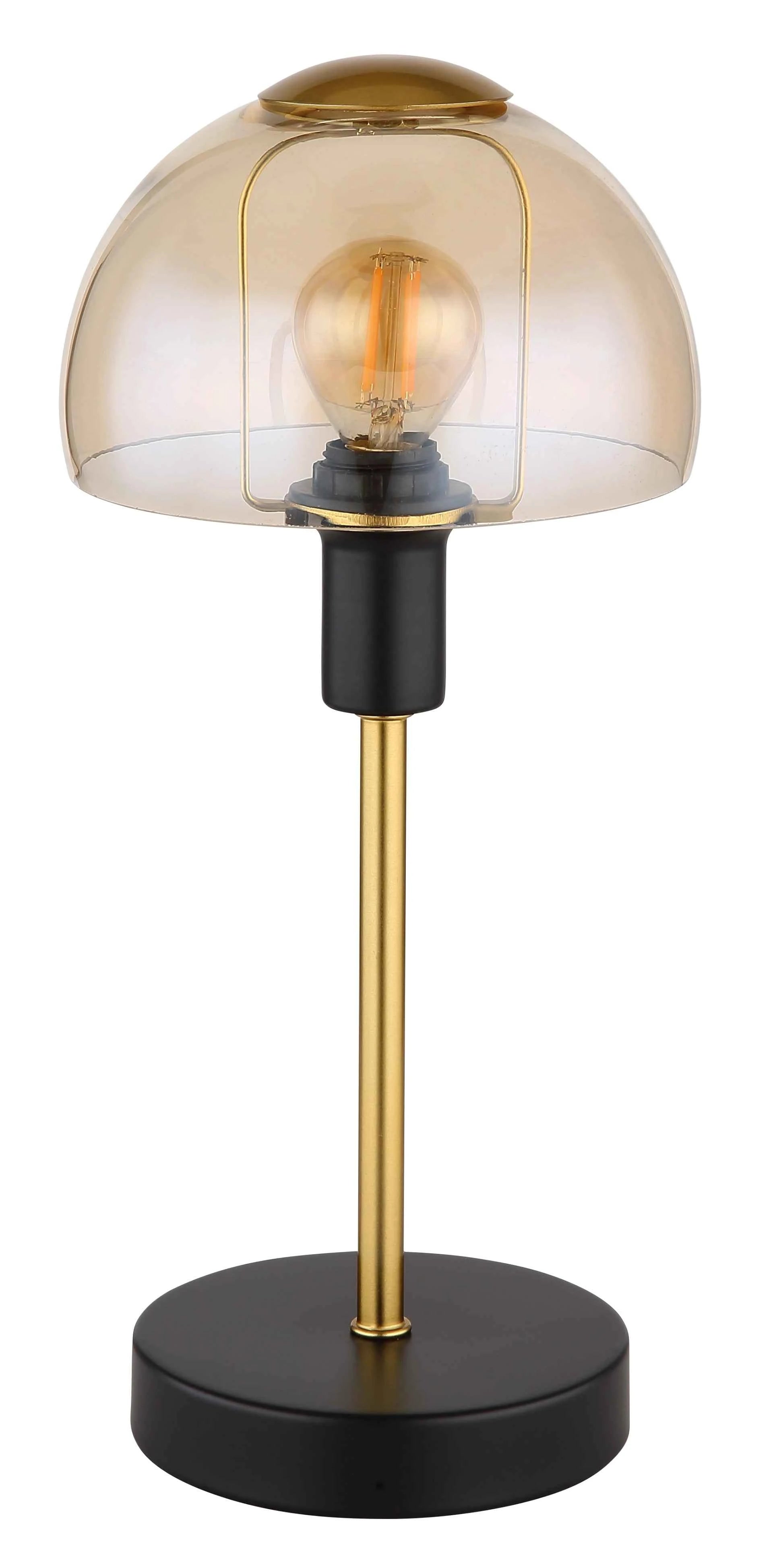 GLOBO Table Lamp Black Gold Amber Glass E14 21914A | Buy in Kenya | Red Rhino