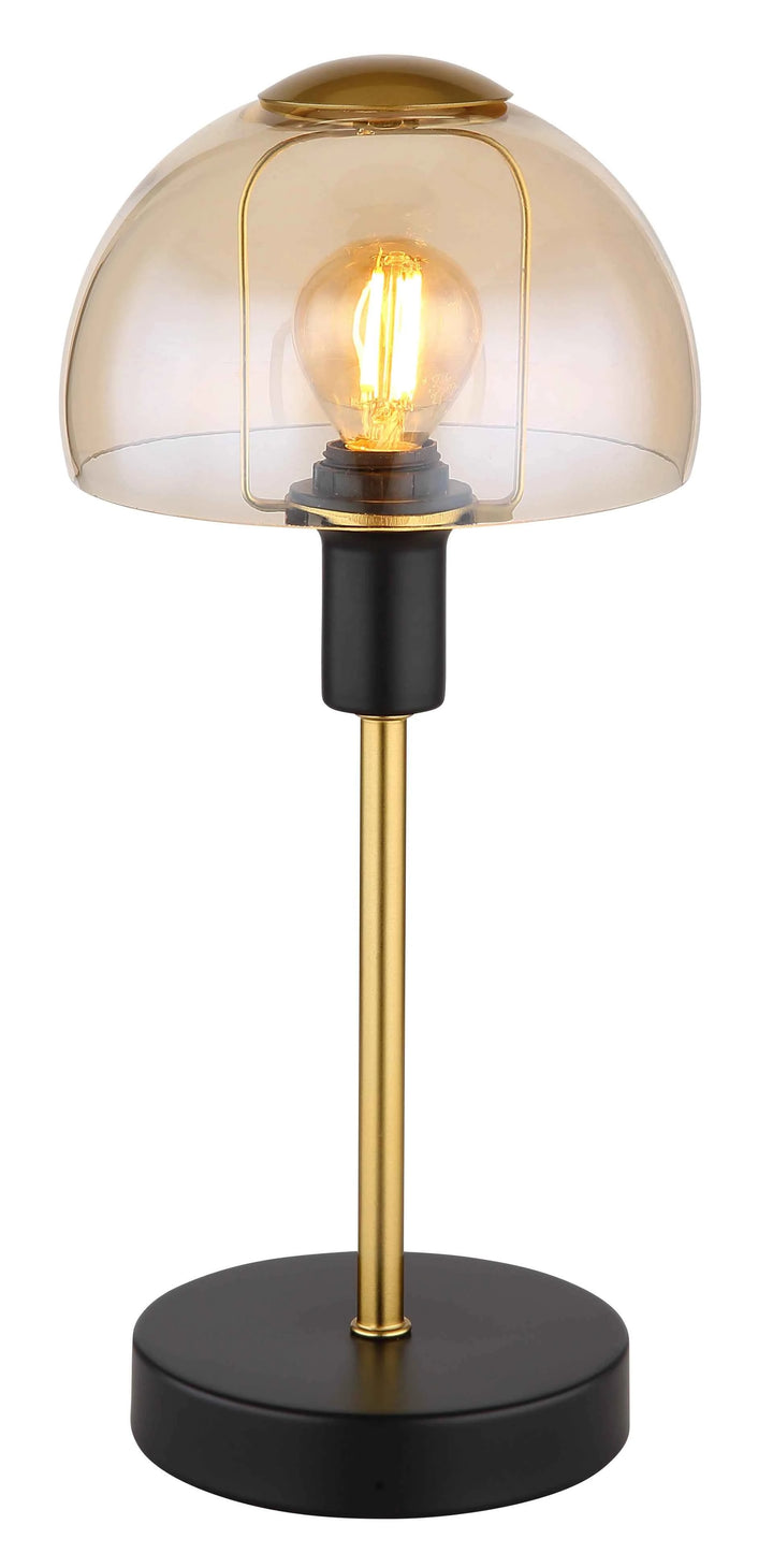 GLOBO Table Lamp Black Gold Amber Glass E14 21914A | Buy in Kenya | Red Rhino